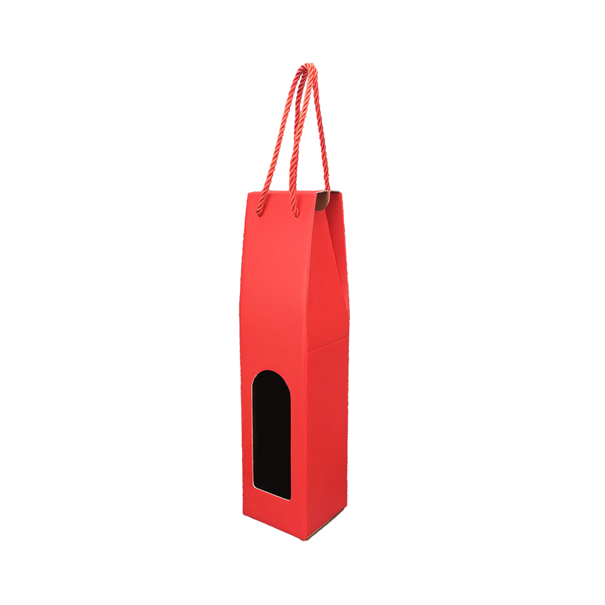 Single Bottle Wine Box with Rope Handle - Image 3