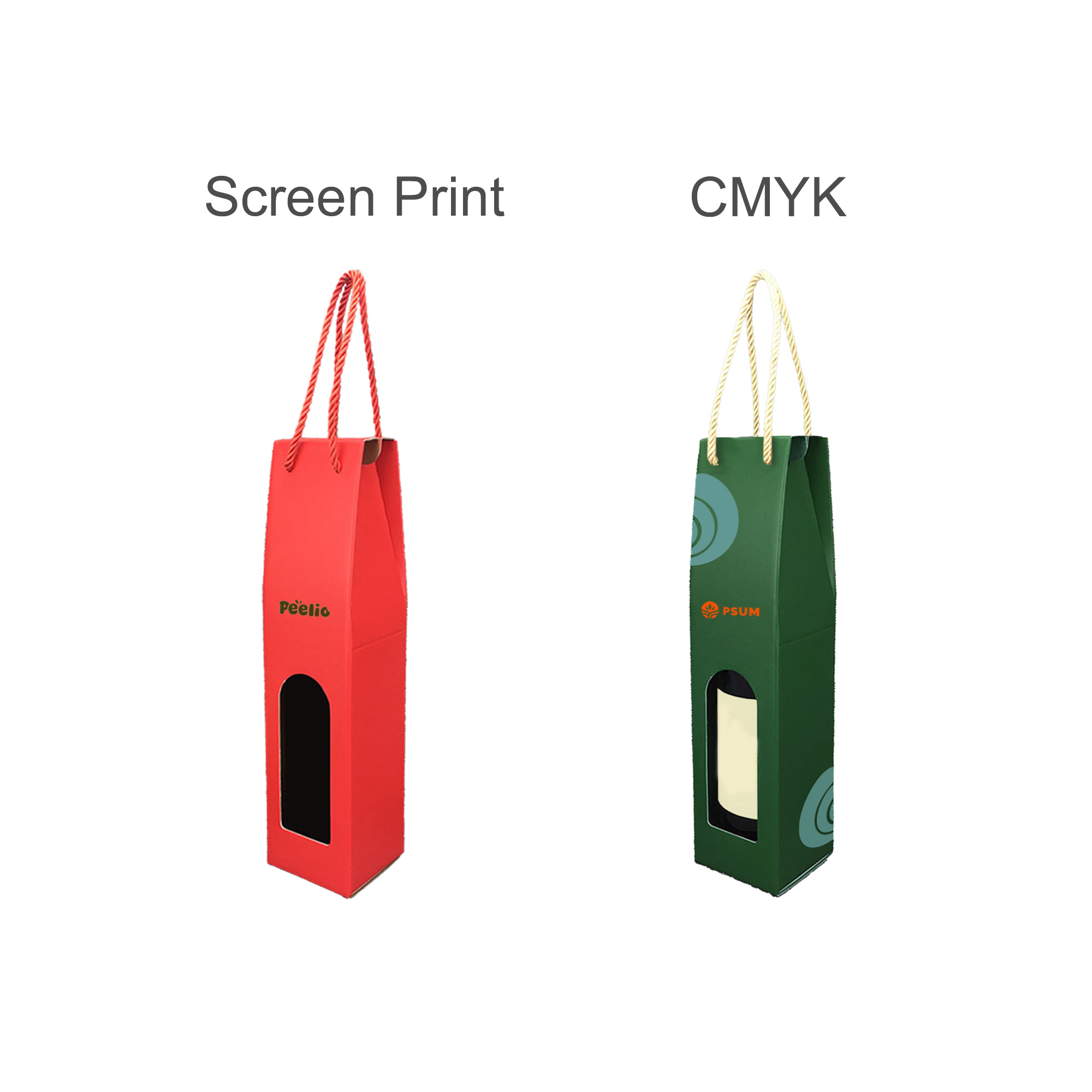 Single Bottle Wine Box with Rope Handle - Image 7
