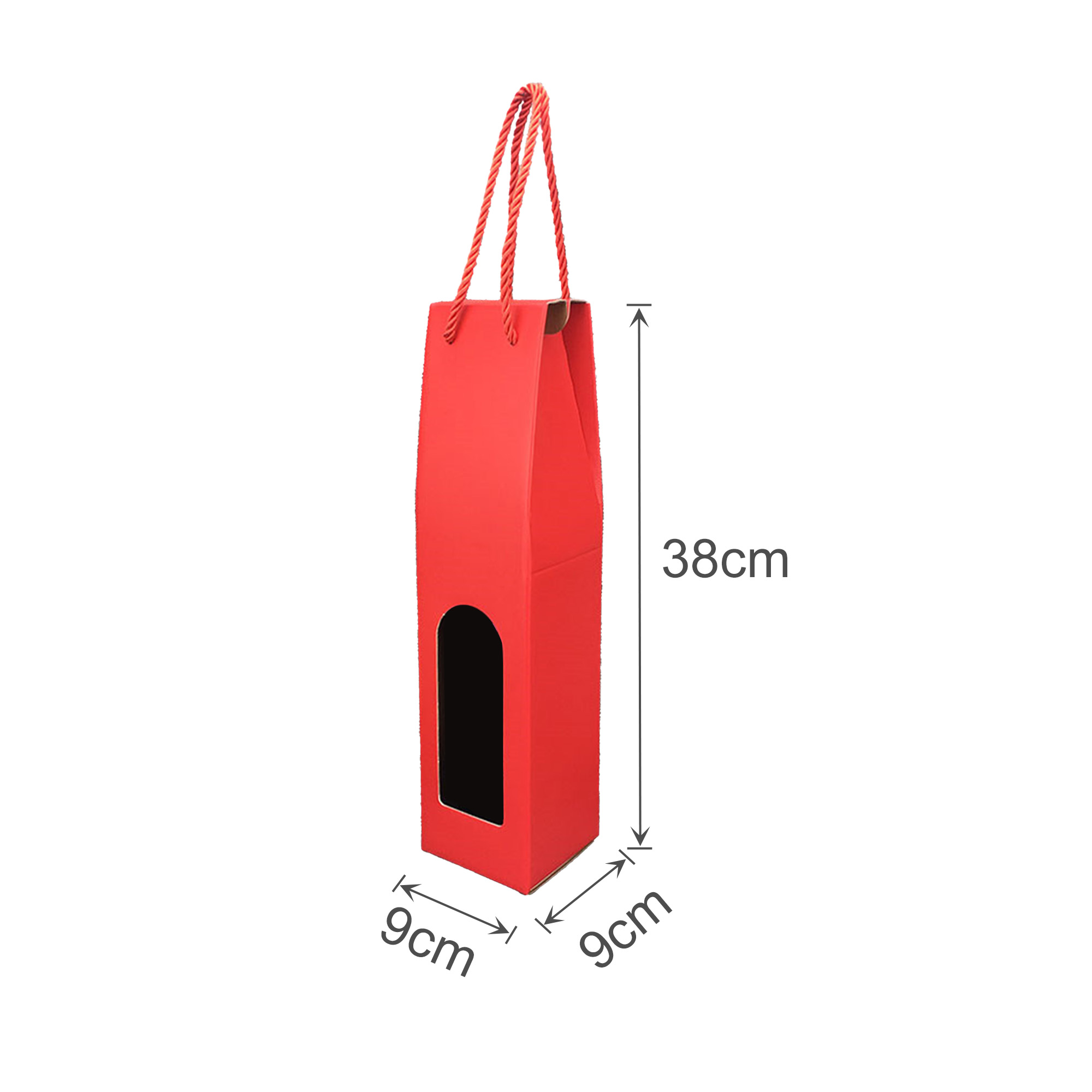Single Bottle Wine Box with Rope Handle - Image 6