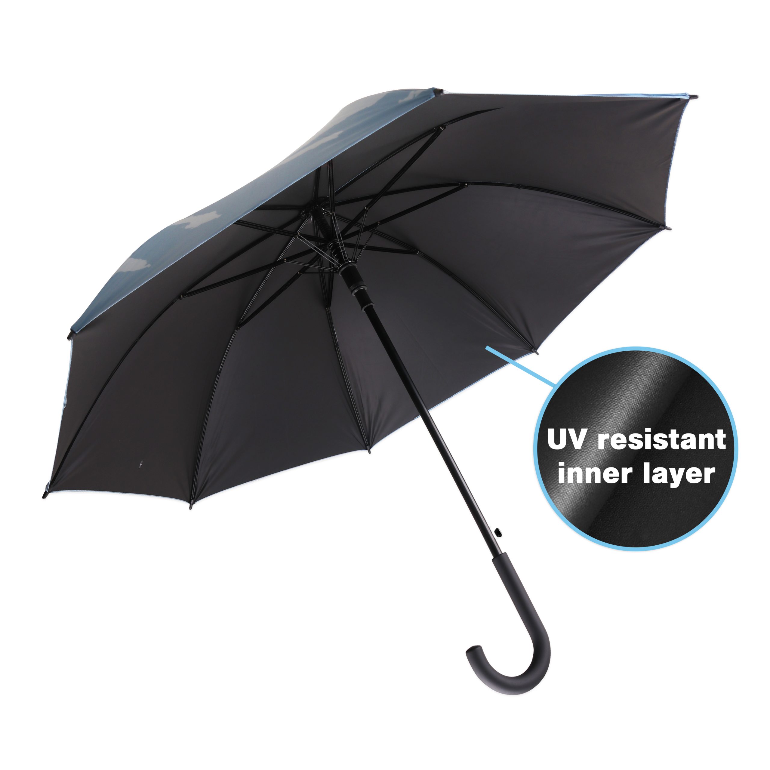 Classic Eight-Panel Digital Print Umbrella - 23 Inch - Image 5