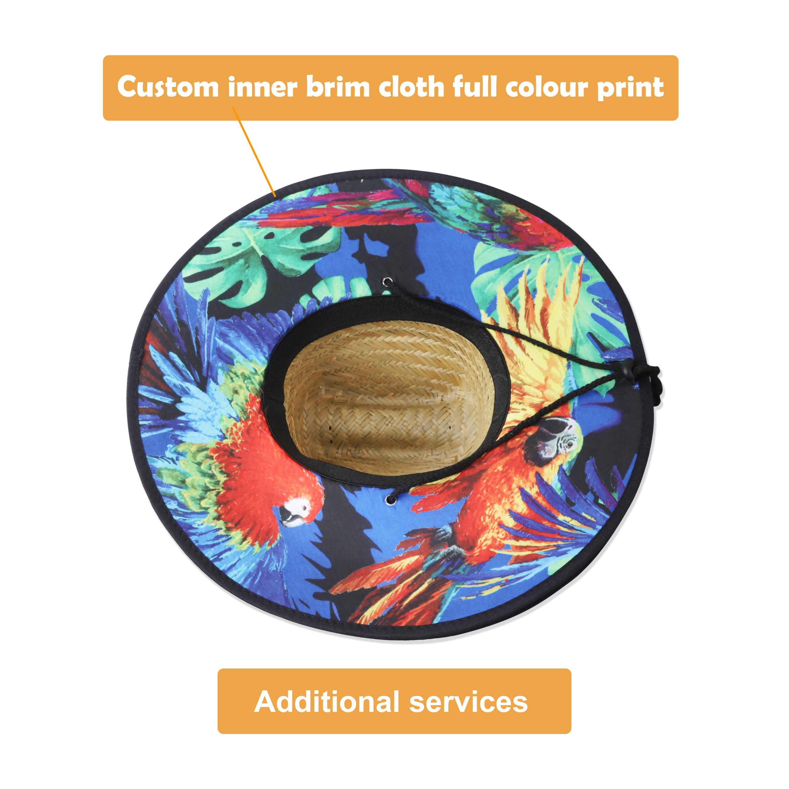 Straw Hat with String - Image 8