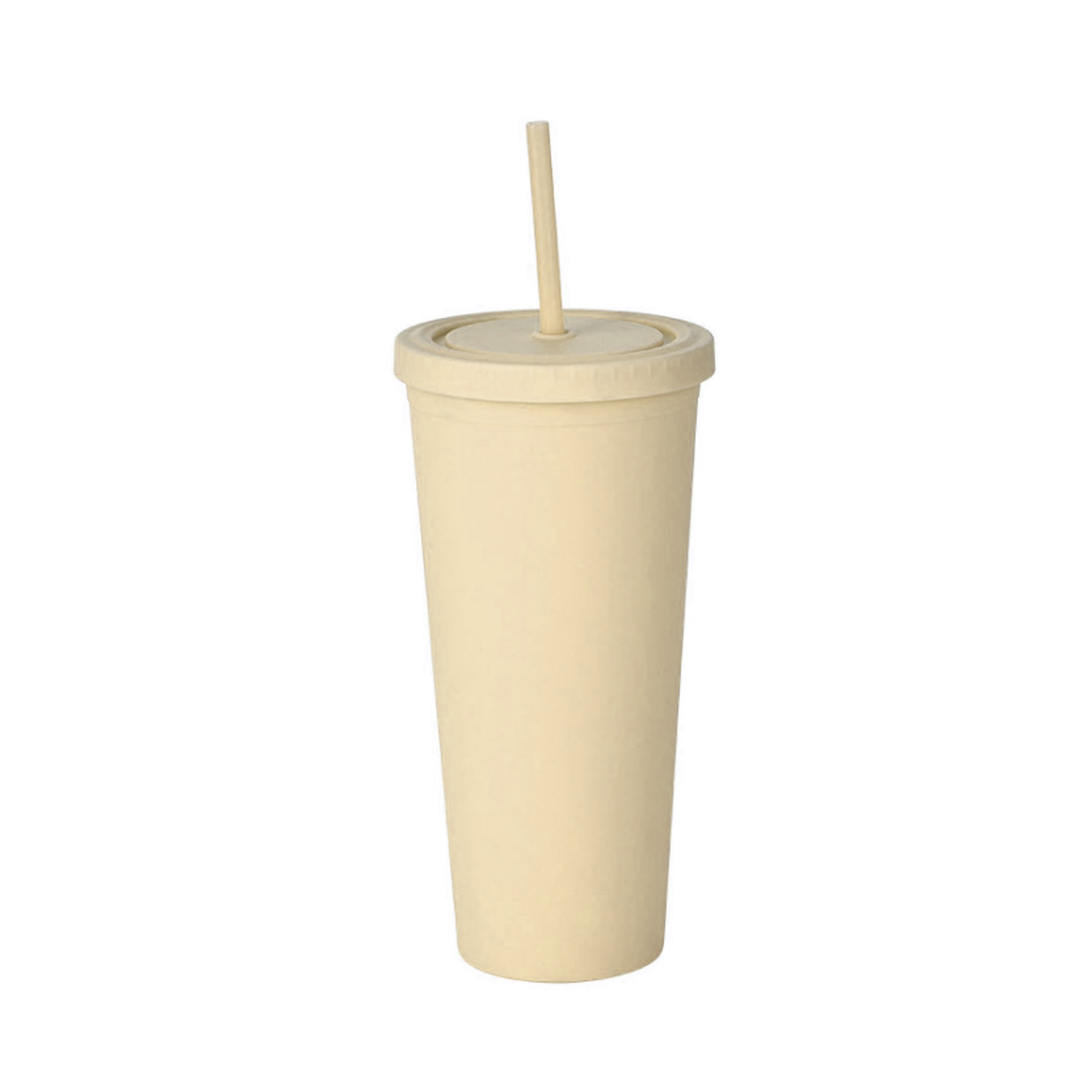 24oz Matte Plastic Cups with Lids & Straws - Image 8