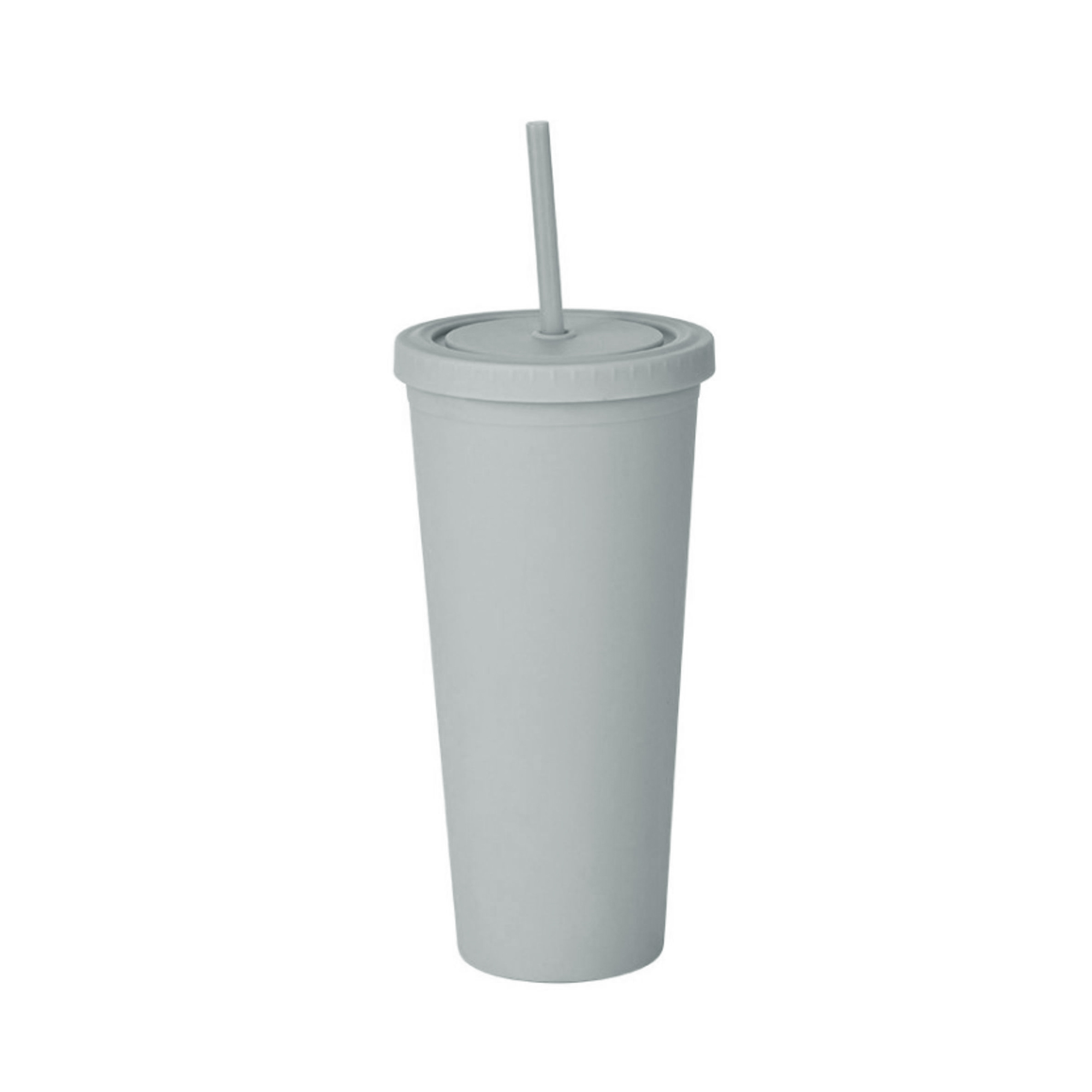 24oz Matte Plastic Cups with Lids & Straws - Image 5