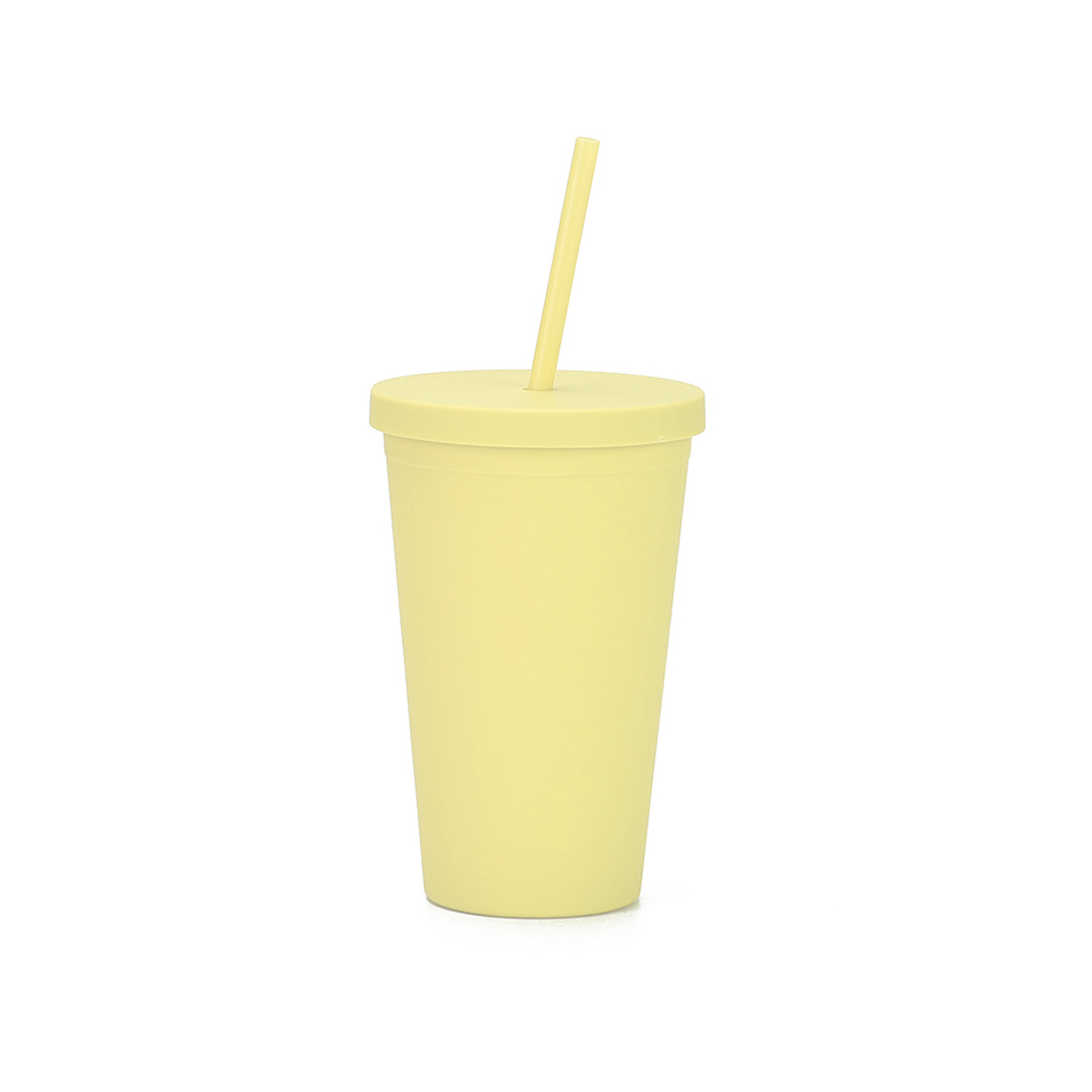 16oz Matte Plastic Cups with Lids & Straws - Image 11