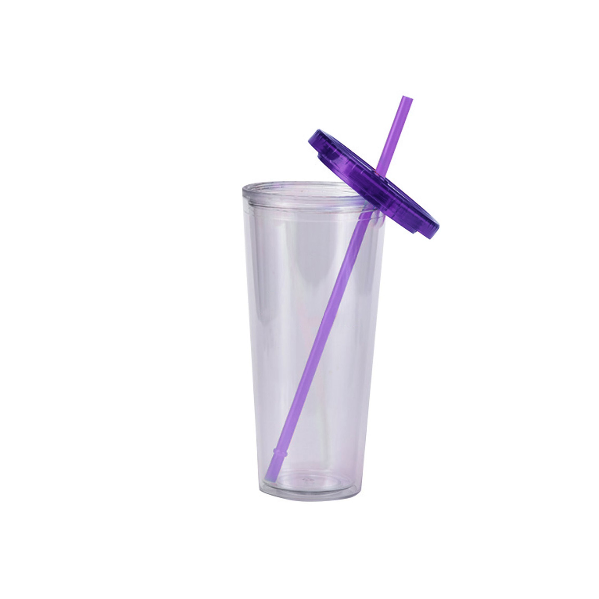 24oz Plastic Cups with Lids & Straws - Image 4