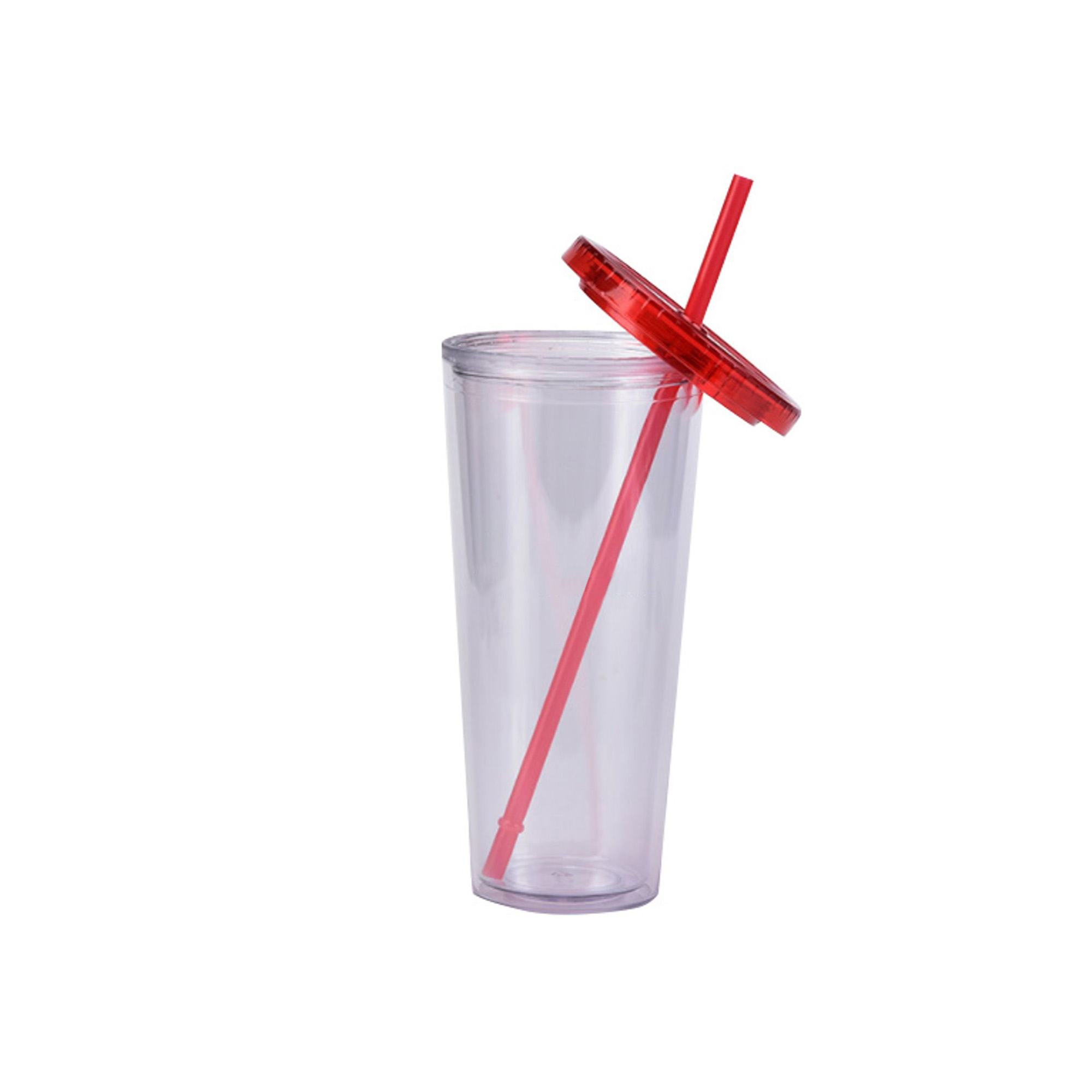 24oz Plastic Cups with Lids & Straws - Image 8