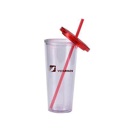 24oz Plastic Cups with Lids & Straws - Image 18