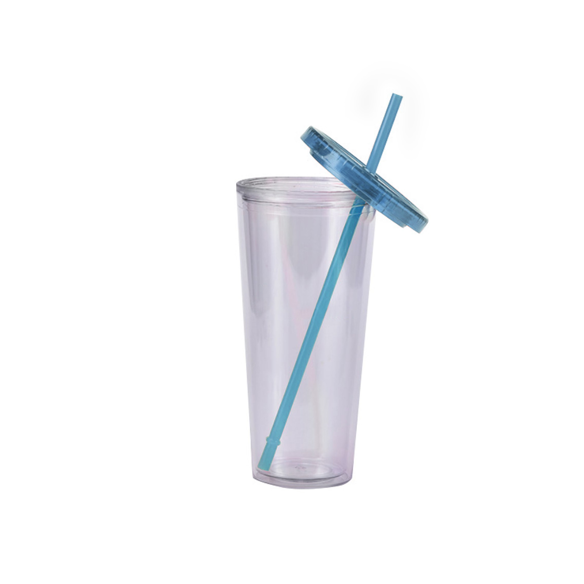 24oz Plastic Cups with Lids & Straws - Image 10