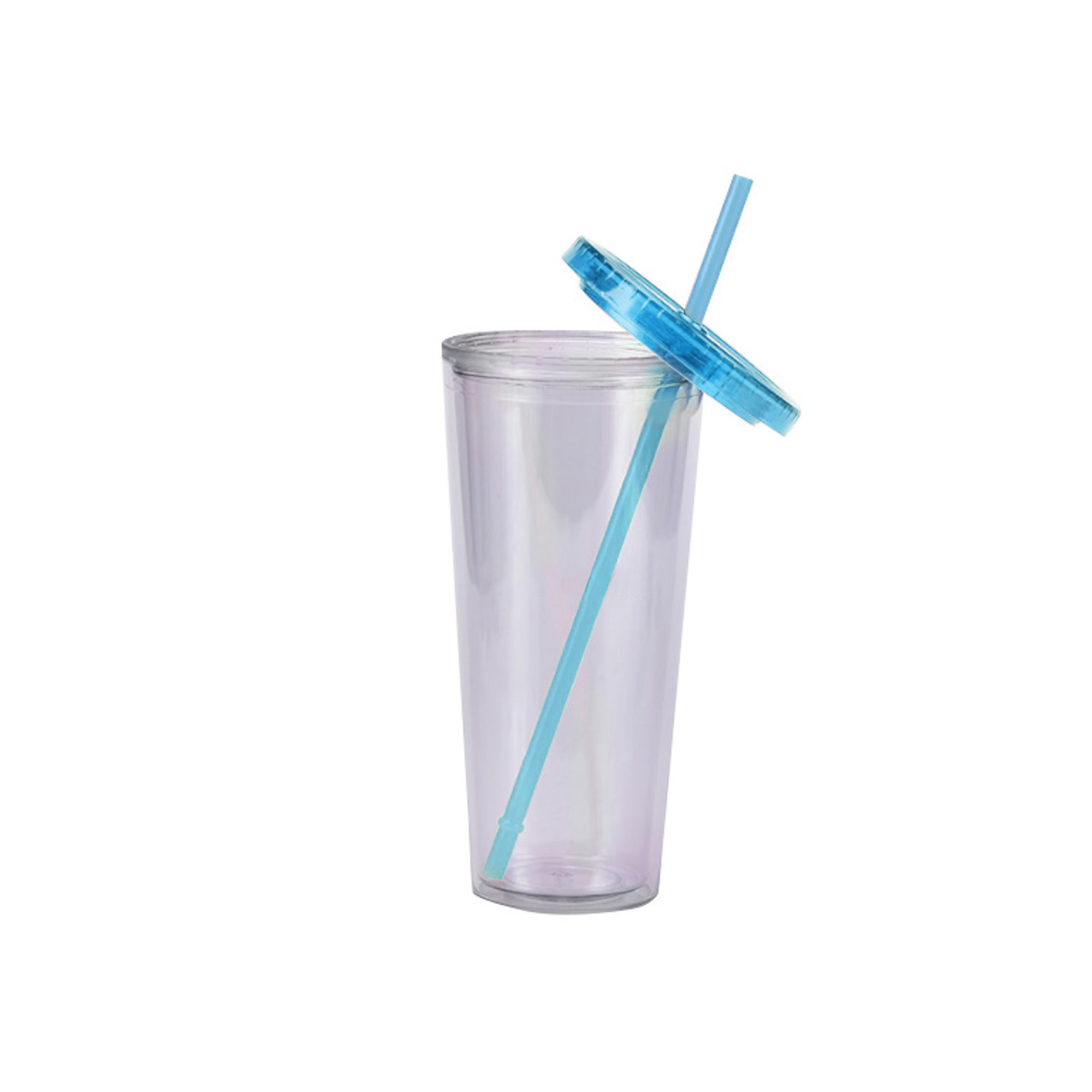 24oz Plastic Cups with Lids & Straws - Image 12