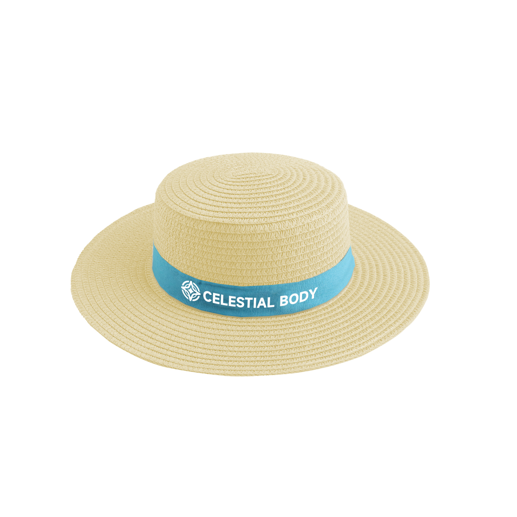 Straw Hat with Ribbon - Image 3
