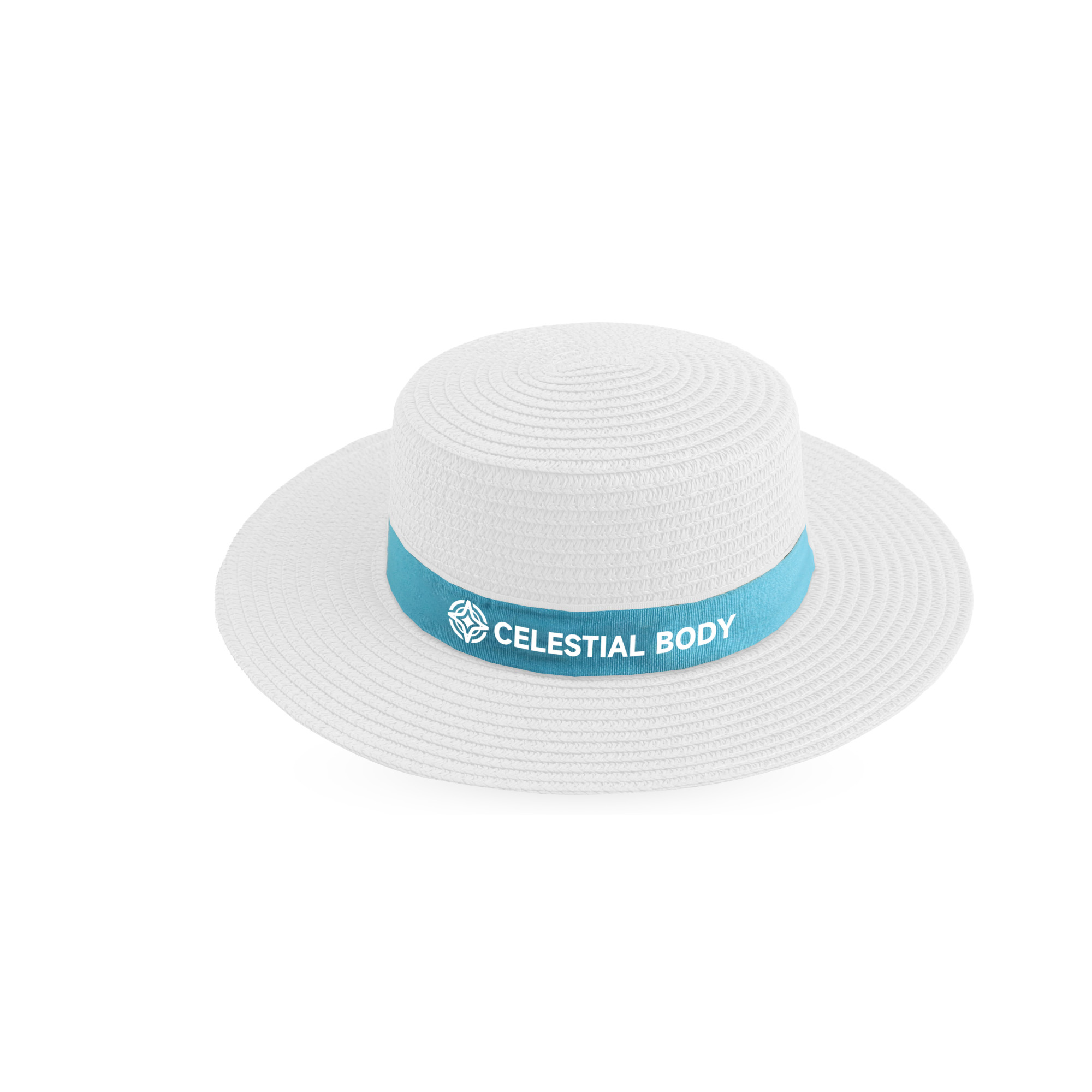 Straw Hat with Ribbon - Image 2