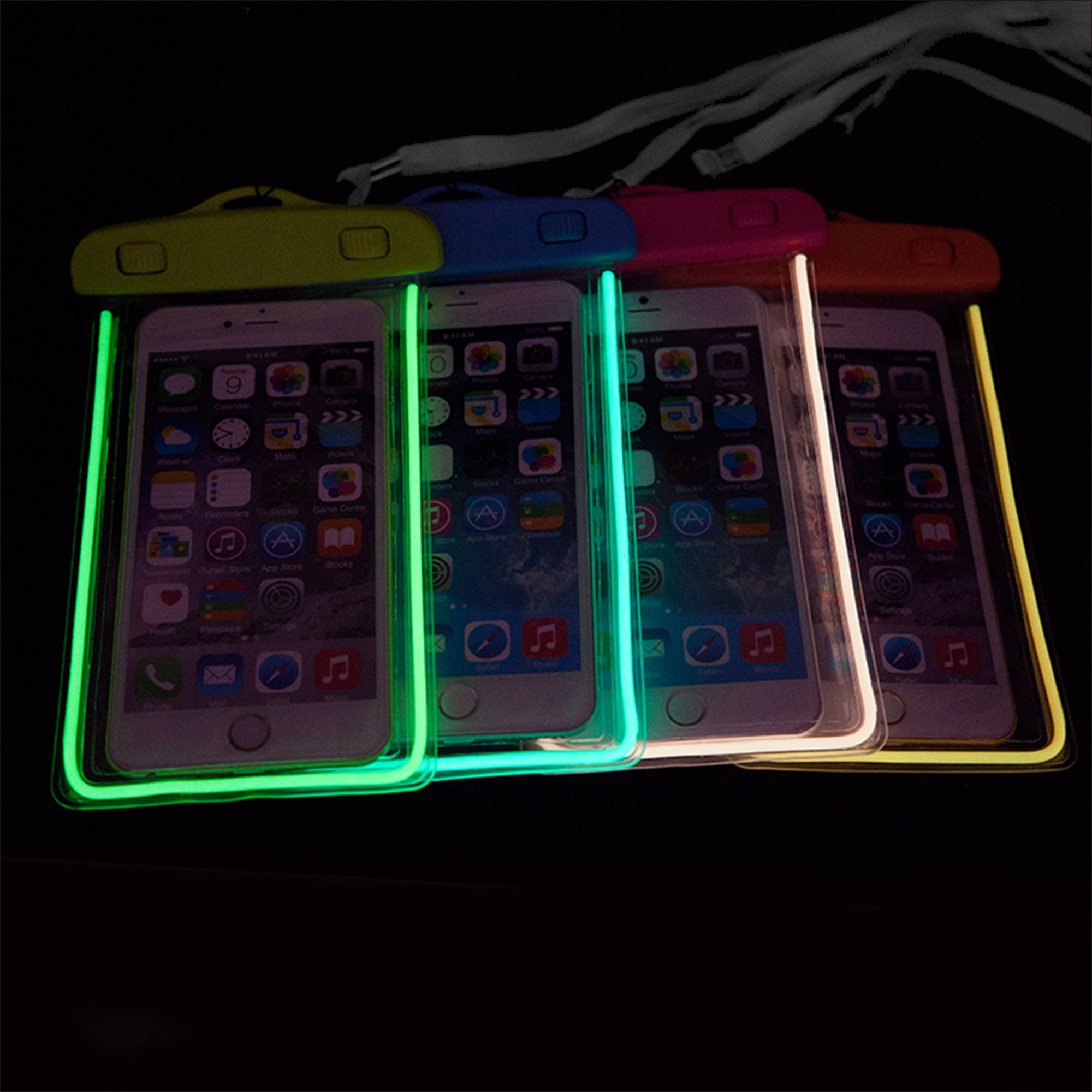 Universal Fluorescent Armband Cover Waterproof Phone Bag - Image 3