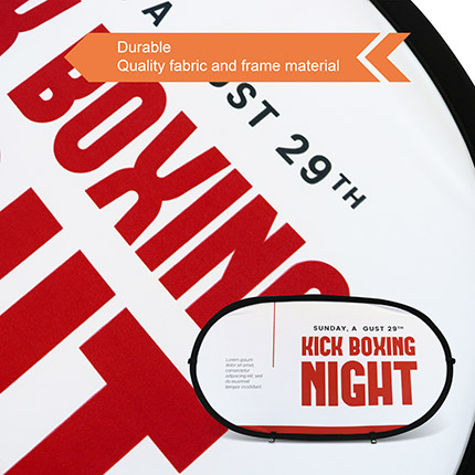 Oval Shaped Pop Up Banners (Small) - Image 5