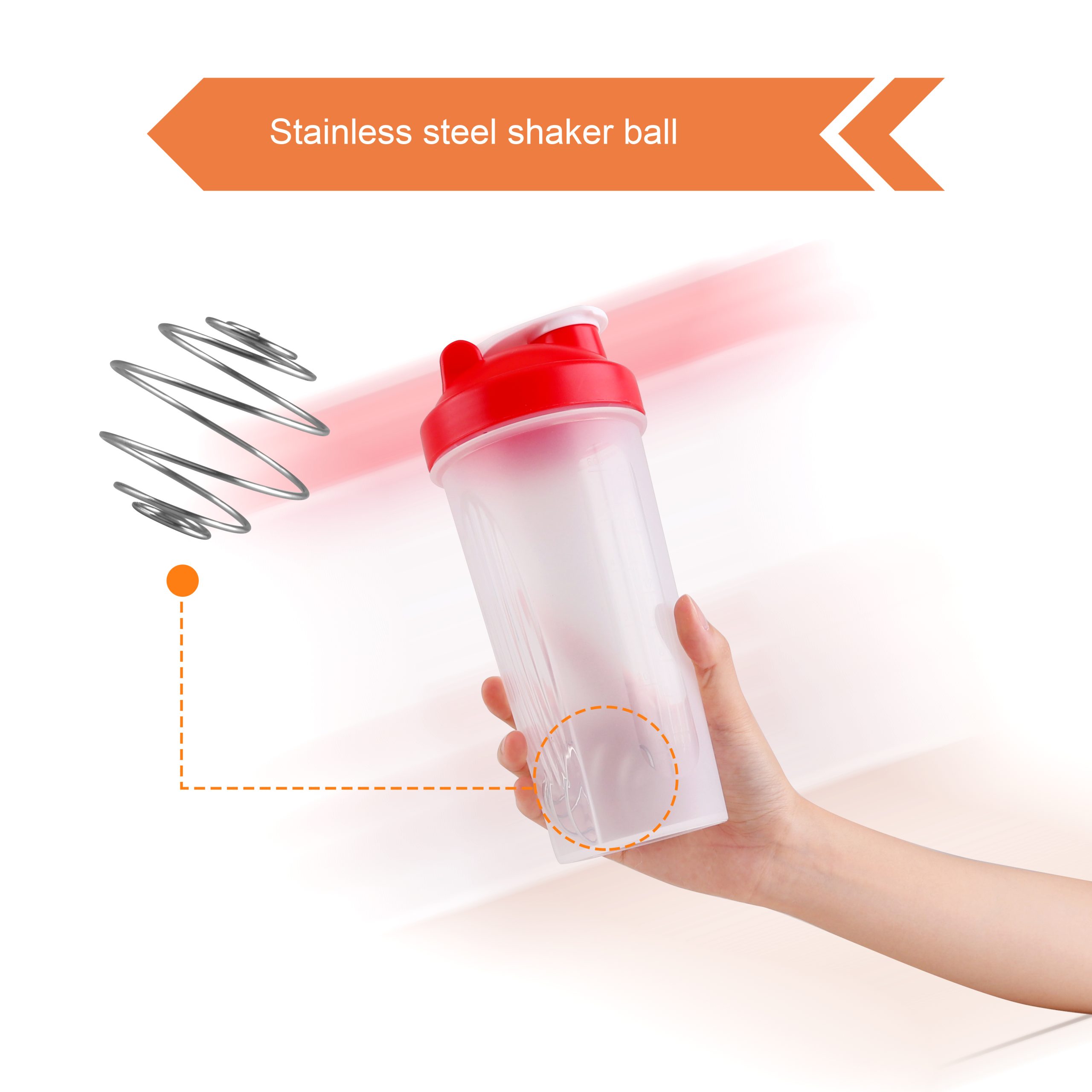 BPA Free Fitness Shaker Bottle 600ml - Image 8