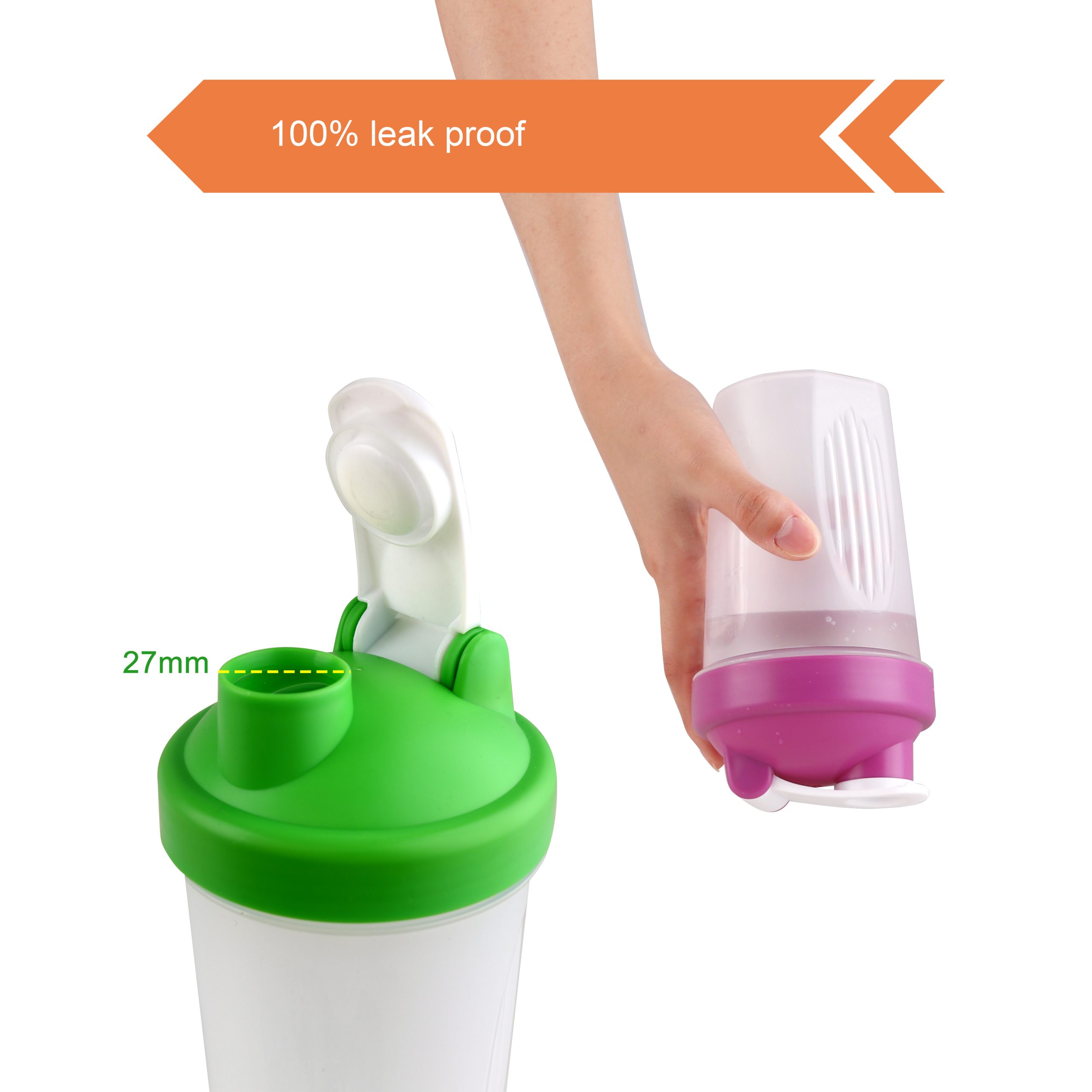 BPA Free Fitness Shaker Bottle 400ml - Image 9