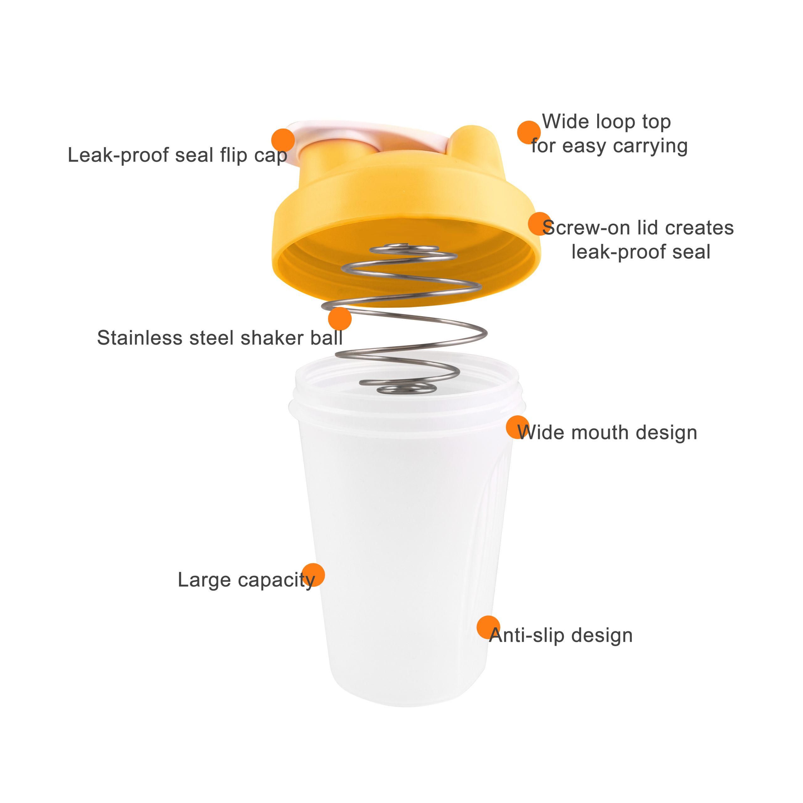 BPA Free Fitness Shaker Bottle 400ml - Image 12