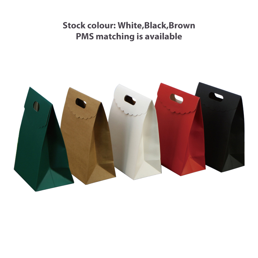 Die cut Handle Bag with Flap(150x220x100mm+80mm flap) - Image 8