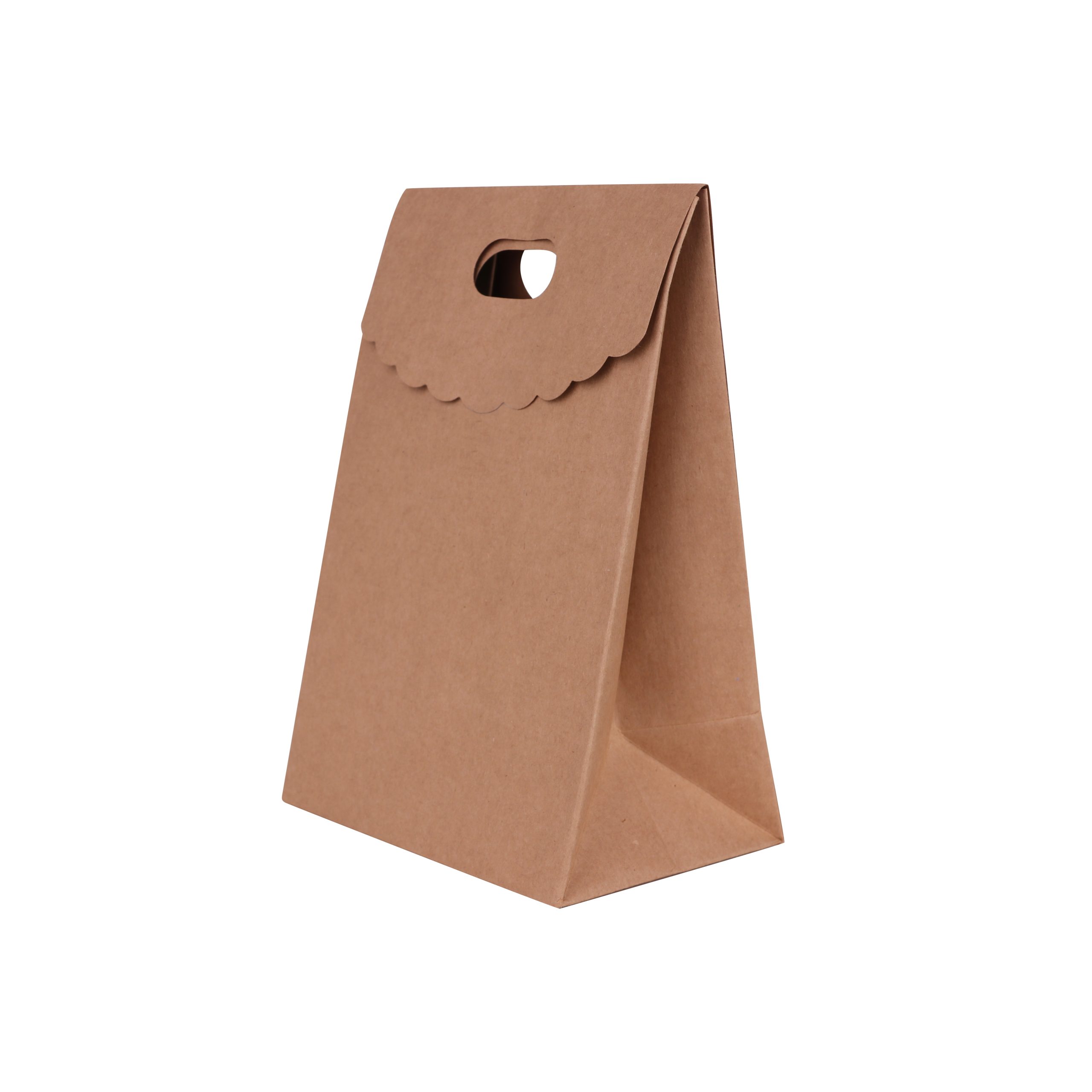 Die cut Handle Bag with Flap(150x220x100mm+80mm flap) - Image 2
