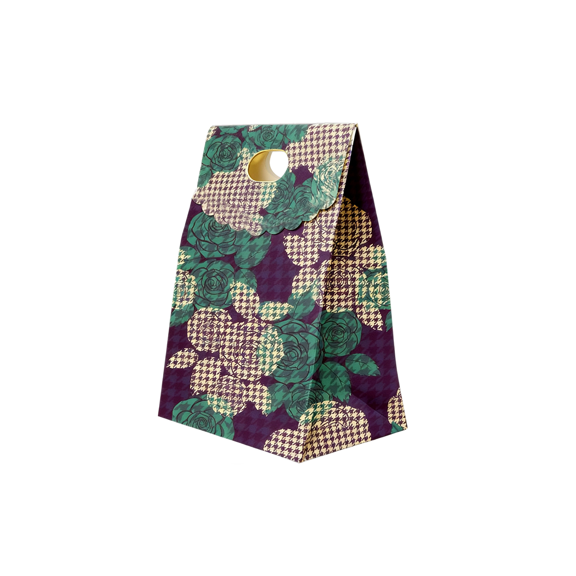 Die cut Handle Bag with Flap(150x220x100mm+80mm flap) - Image 3