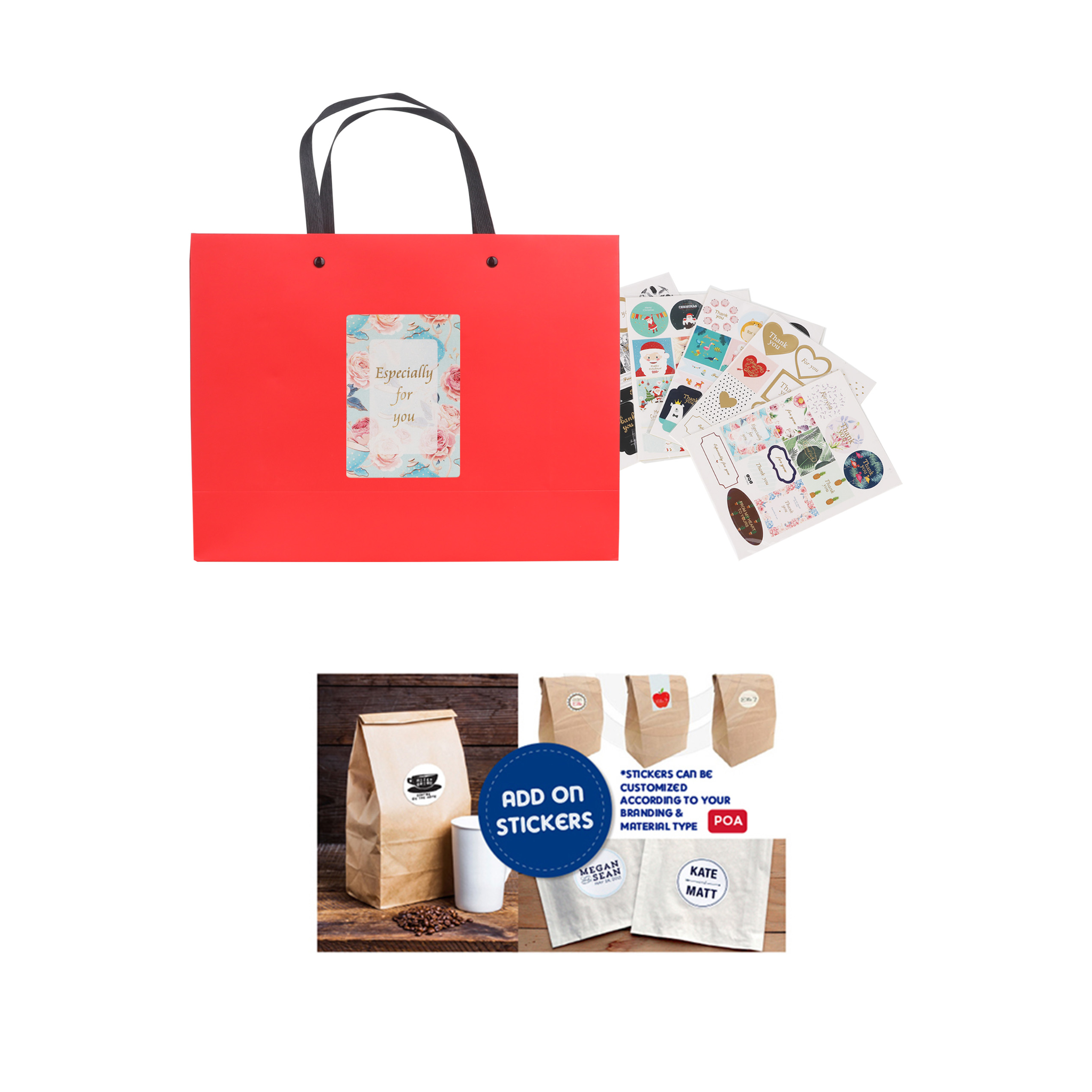 Knitted Handle Bag with Lamination(300x230x100mm) - Image 4