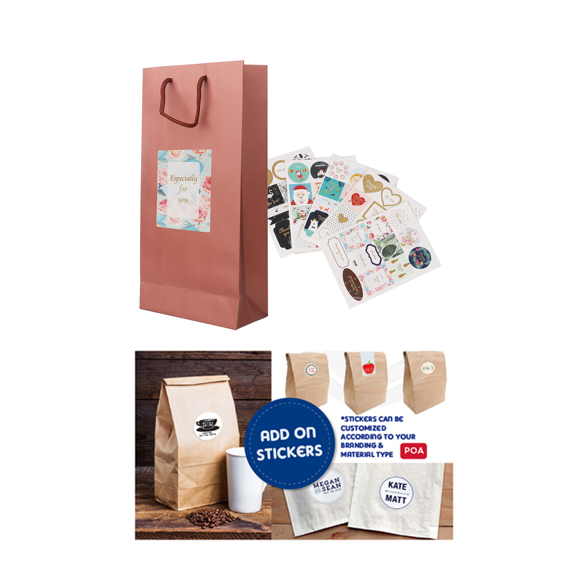 Wine Bottle Paper Bag(175x360x85mm) - Image 8