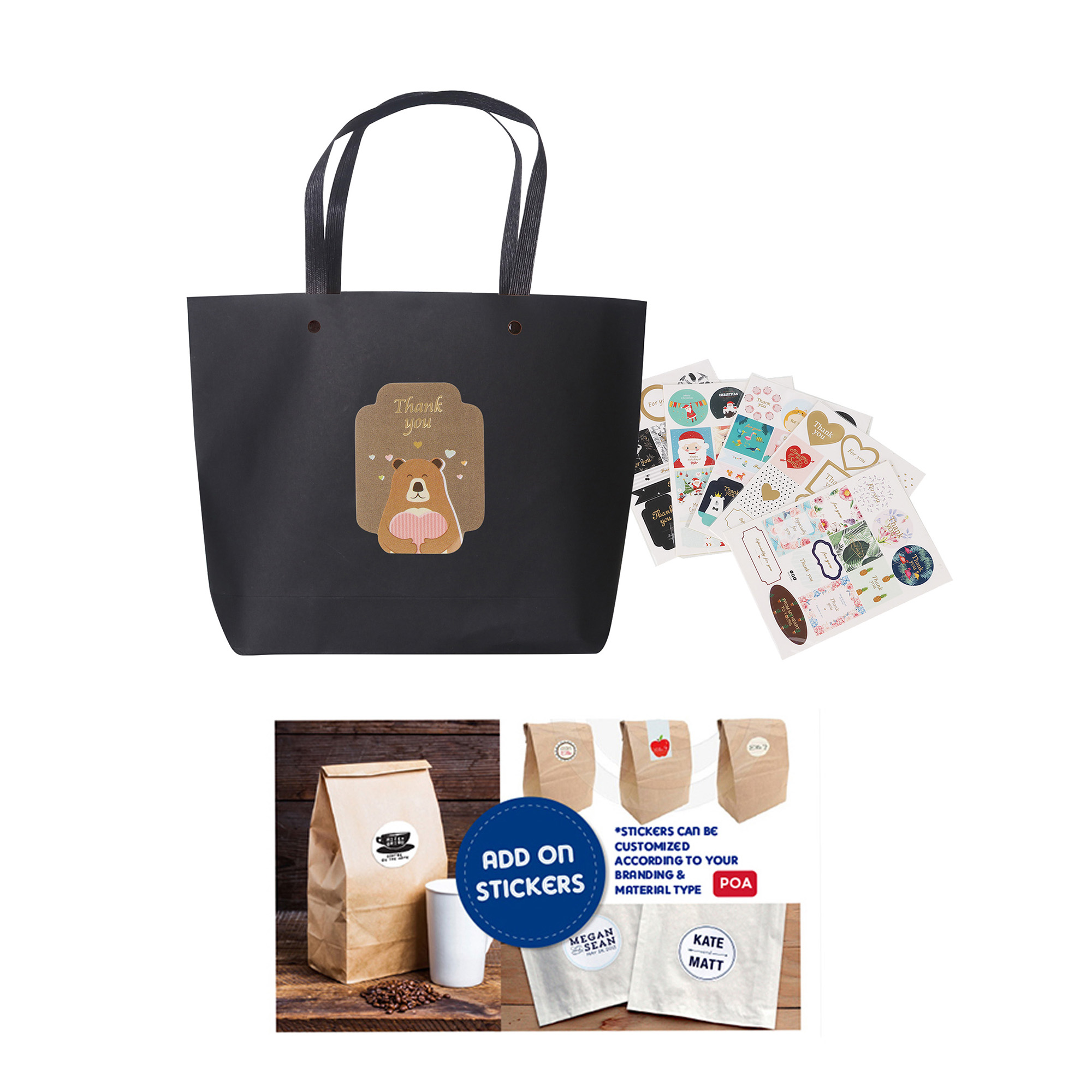 Small Boutique Paper Bag(330 x 250 x 80mm) - Image 5