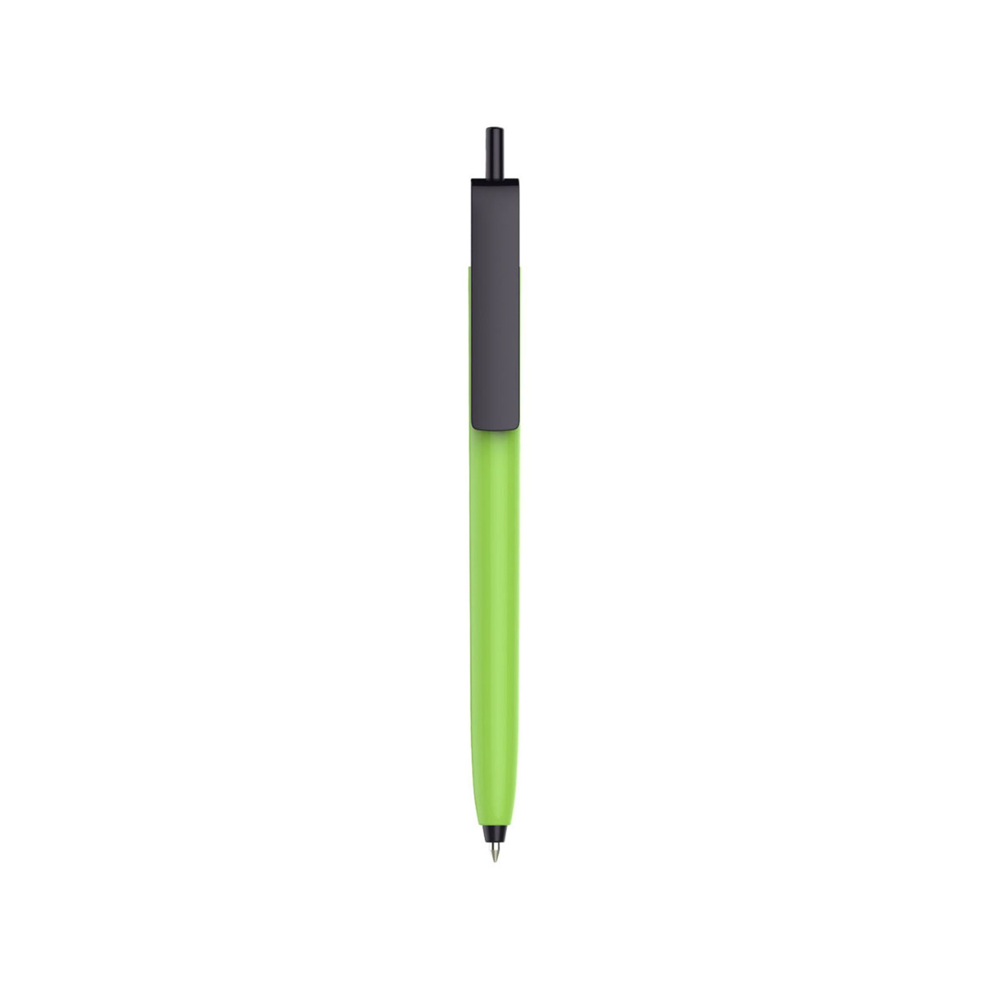 Push Button Pen - Colour Barrel with Black Cap - Image 6