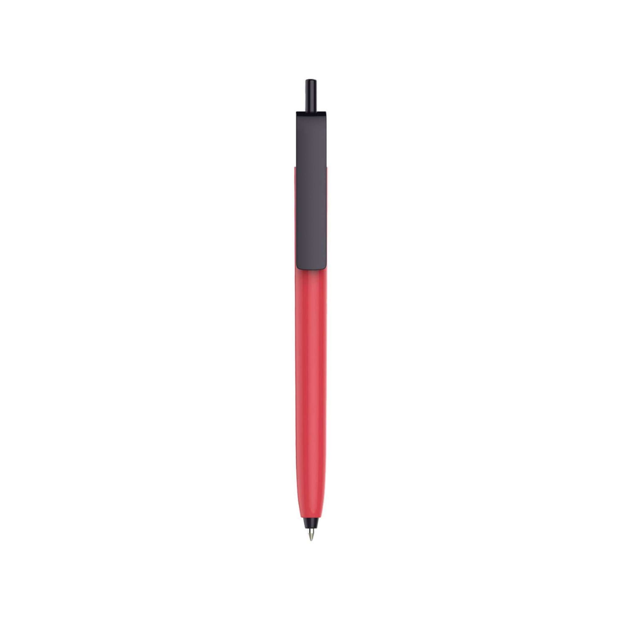 Push Button Pen - Colour Barrel with Black Cap - Image 4