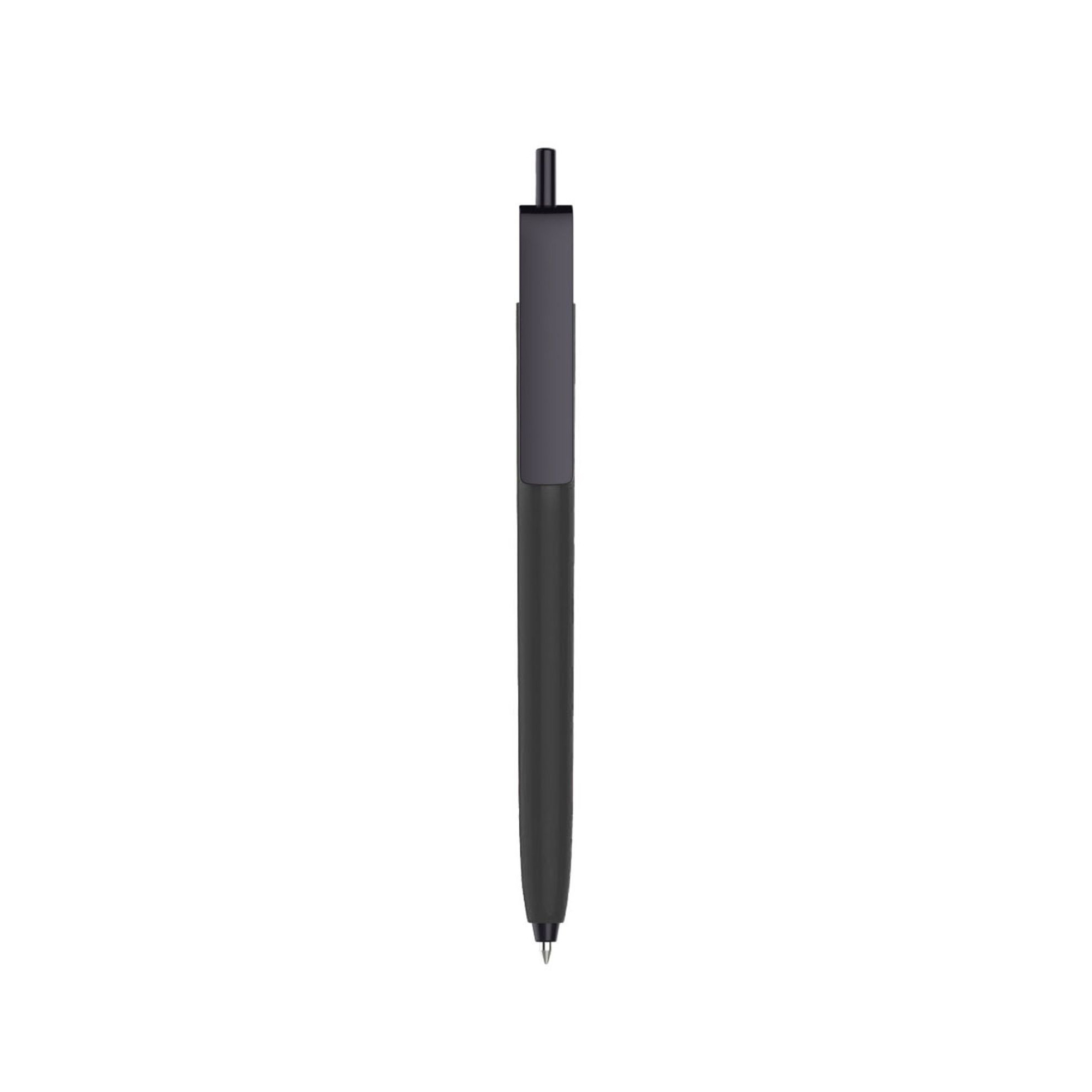 Push Button Pen - Colour Barrel with Black Cap - Image 3