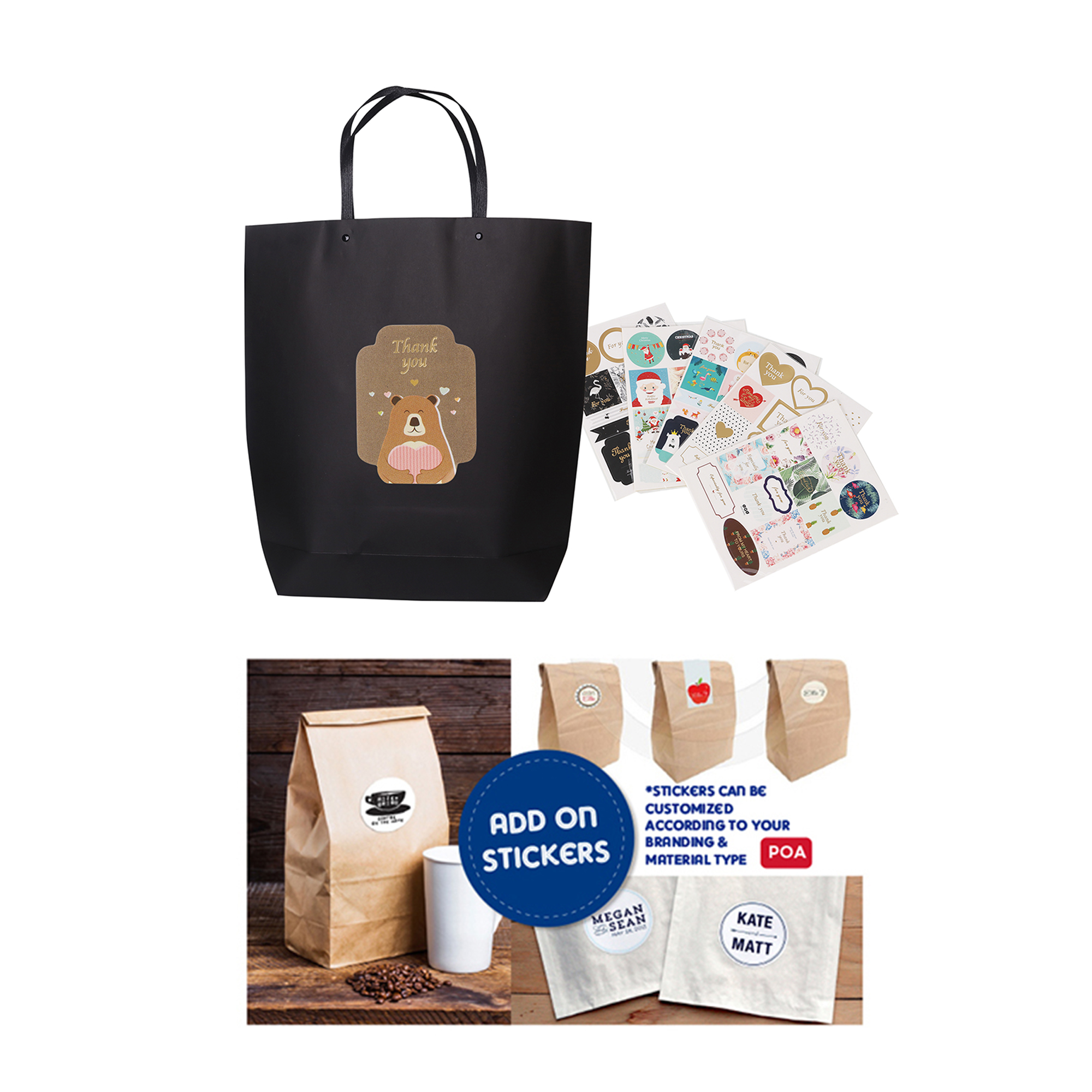 Large Boutique Paper Bag(380 x 380 x 100mm) - Image 5
