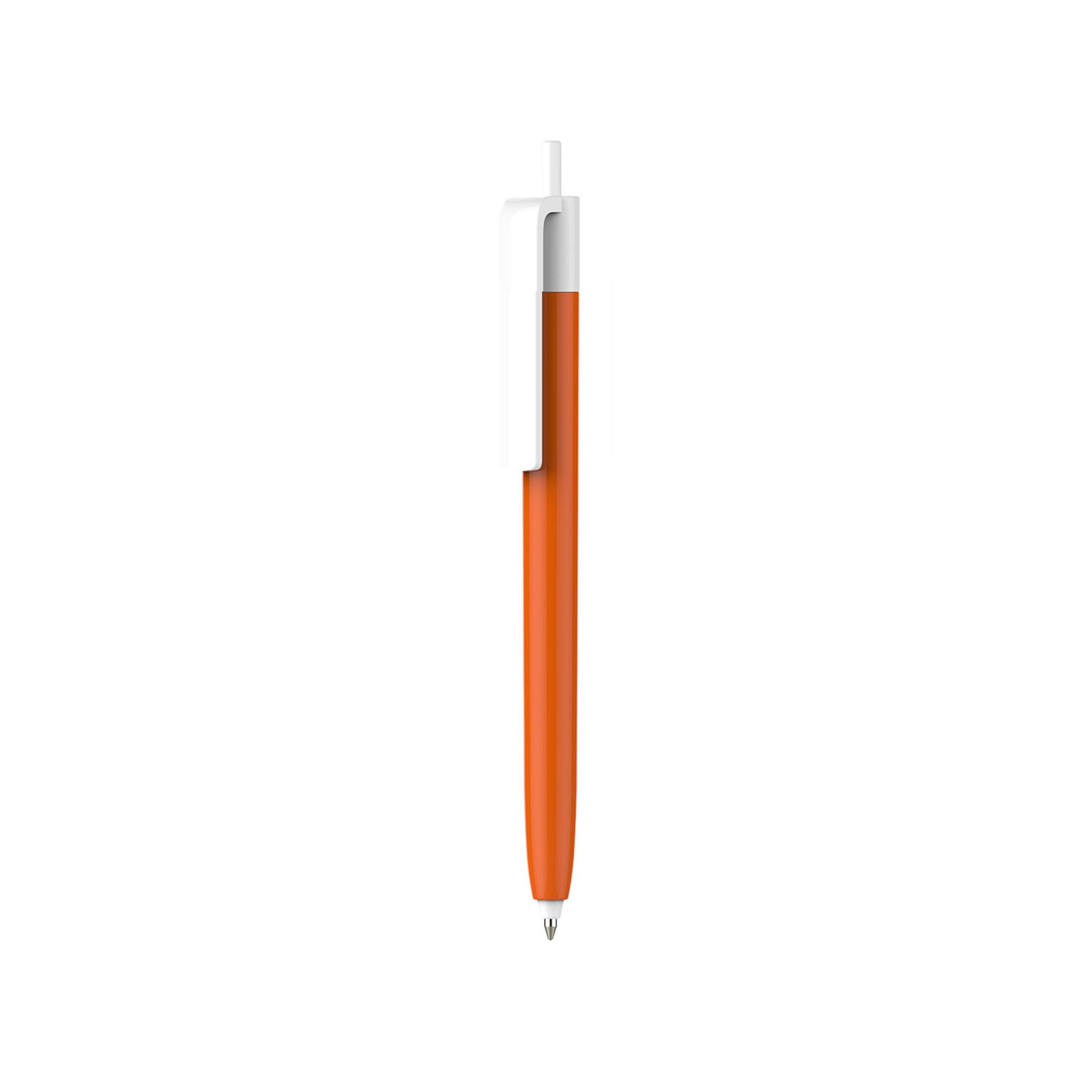 Push Button Pen - Colour Barrel with Creamy White Cap - Image 2