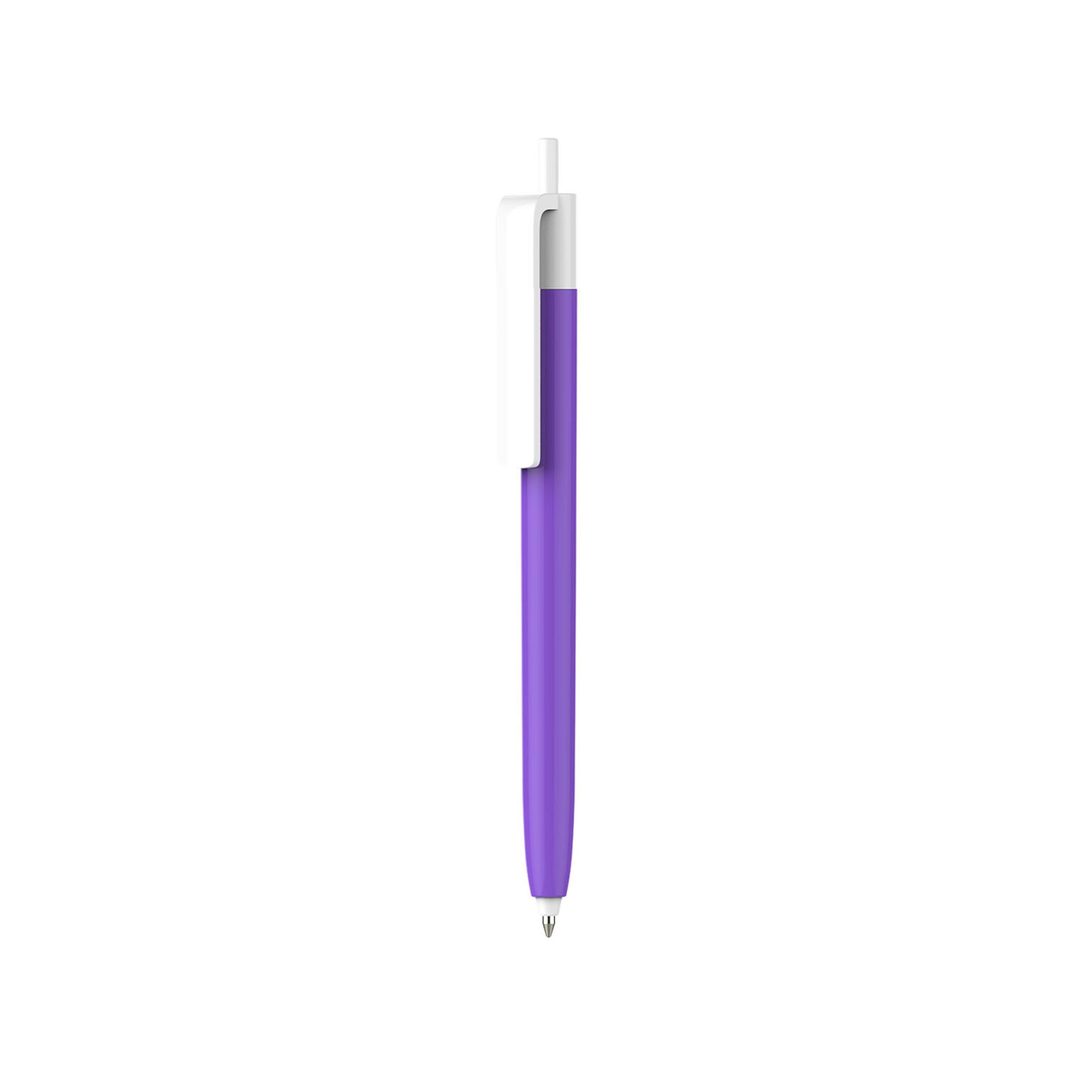 Push Button Pen - Colour Barrel with Creamy White Cap - Image 9