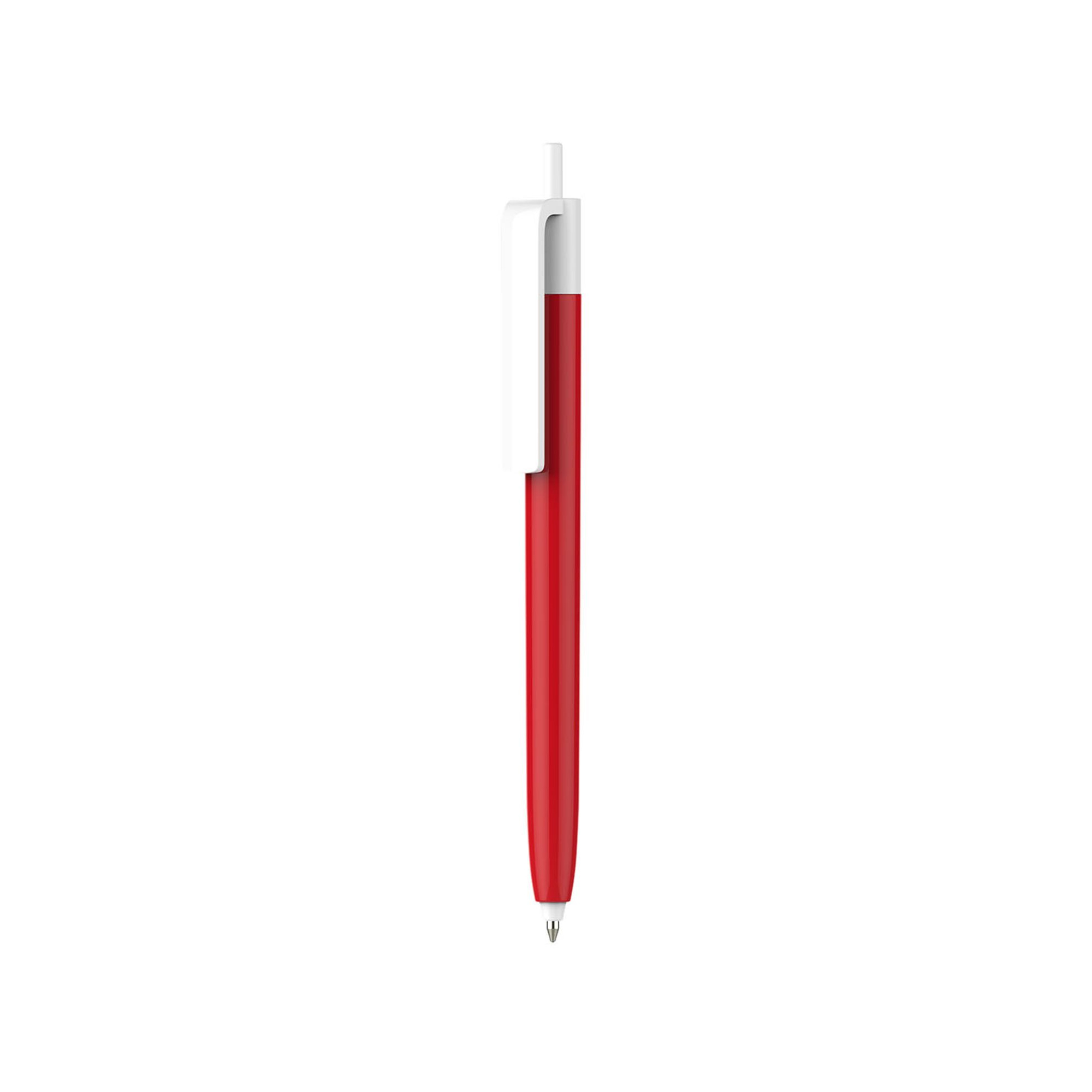 Push Button Pen - Colour Barrel with Creamy White Cap - Image 4