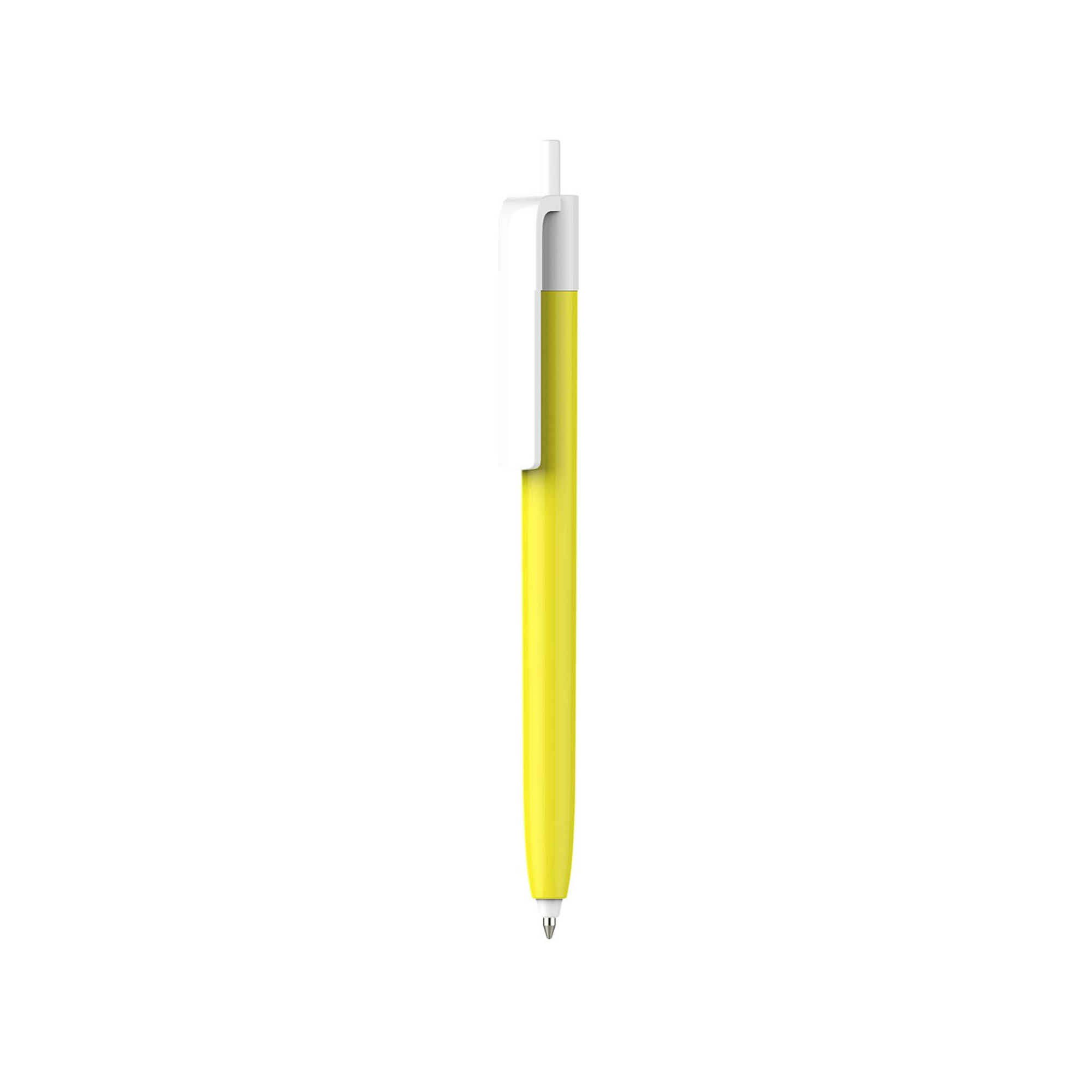 Push Button Pen - Colour Barrel with Creamy White Cap - Image 5