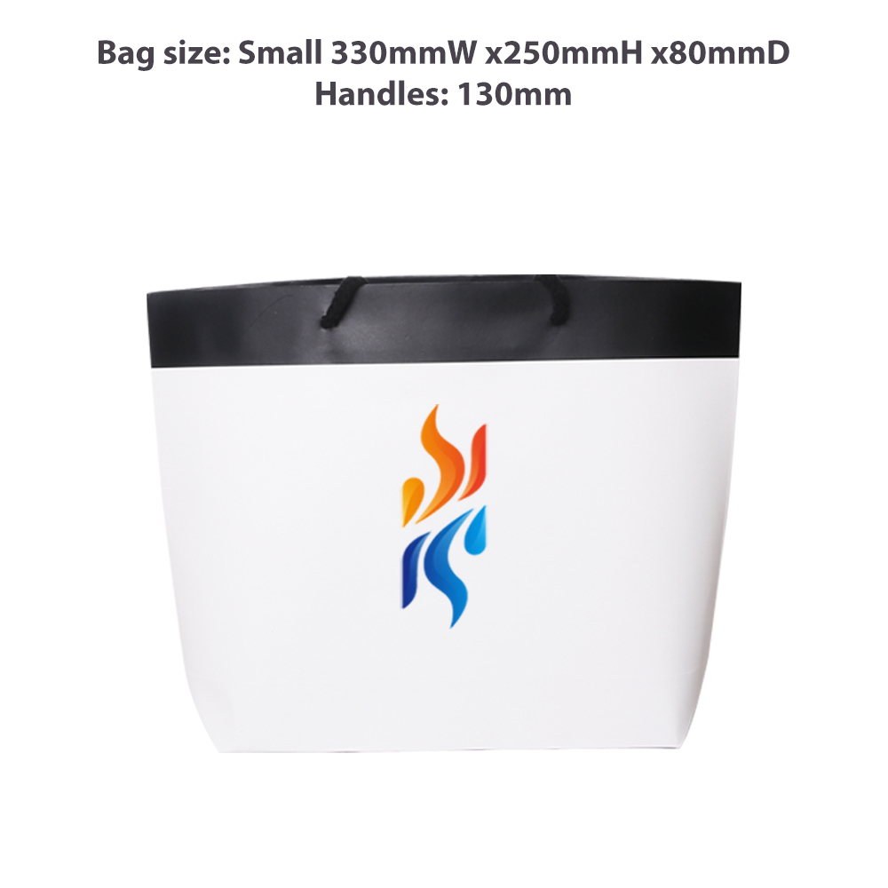Small Black&White Boutique Paper Bag(330 x 250 x 80mm) - Image 2