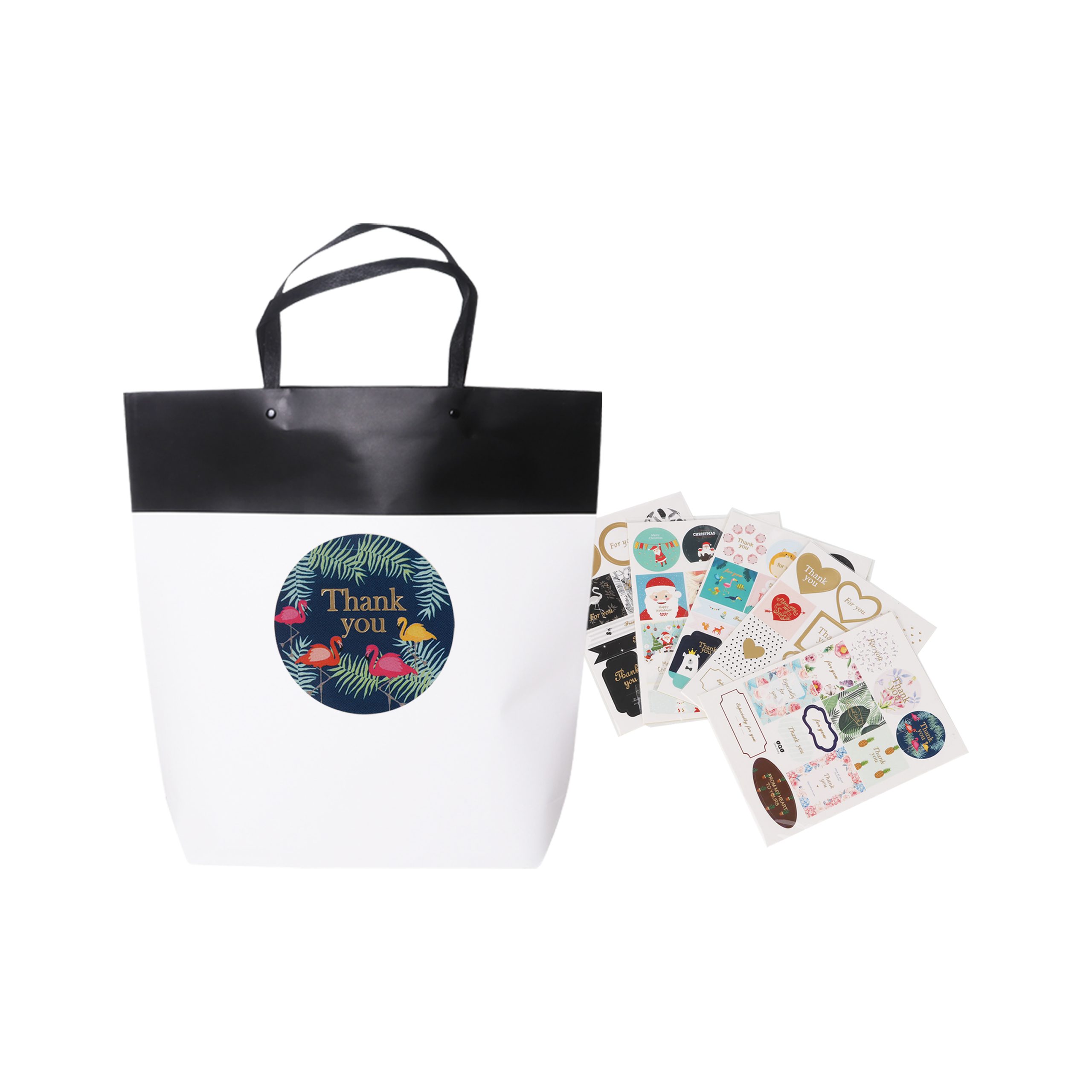 Large Black&White Boutique Paper Bag(380 x 380 x 100mm) - Image 3