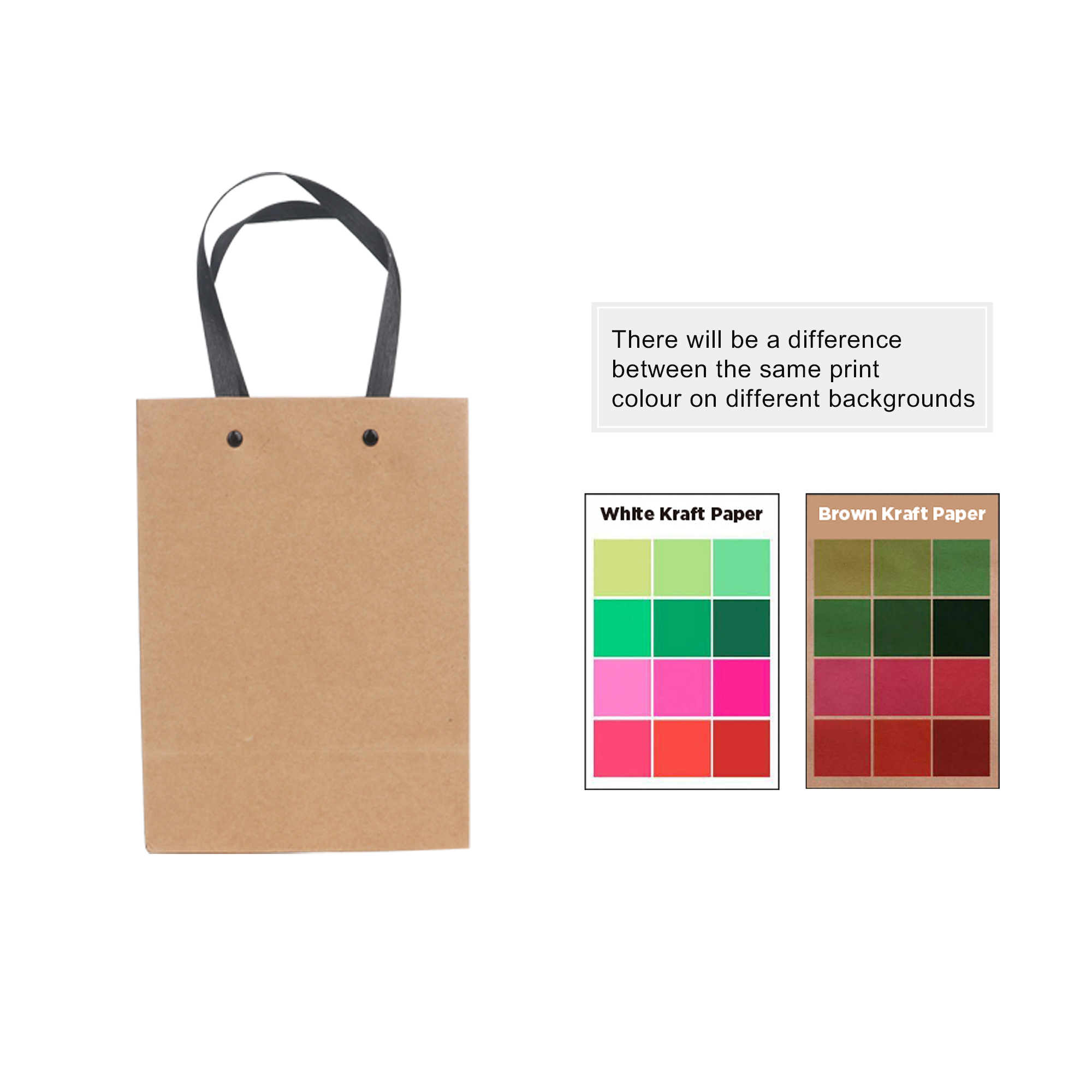 Small Vertical Paper Bag with Knitted Handle(170 x 220 x 100mm) - Image 5