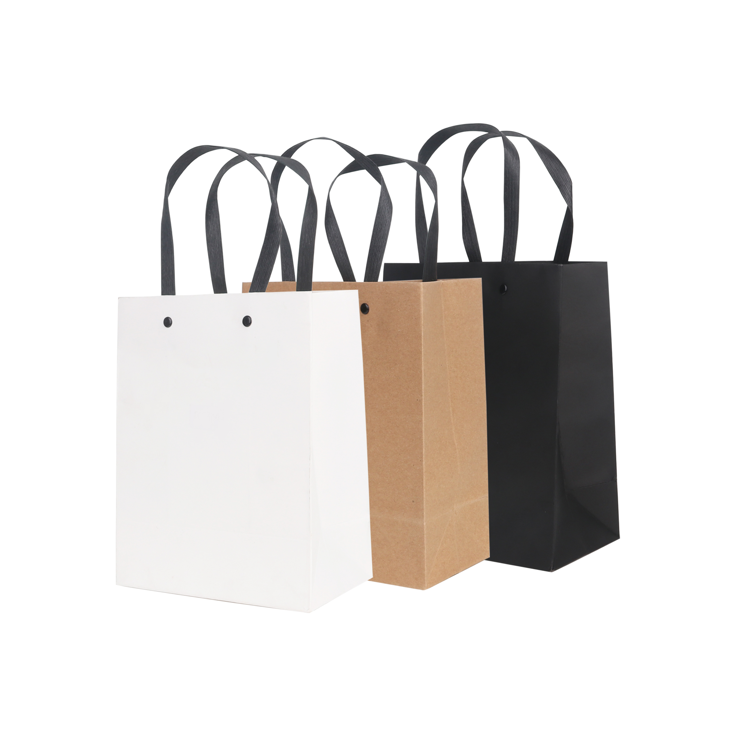 Small Vertical Paper Bag with Knitted Handle(170 x 220 x 100mm) - Image 7