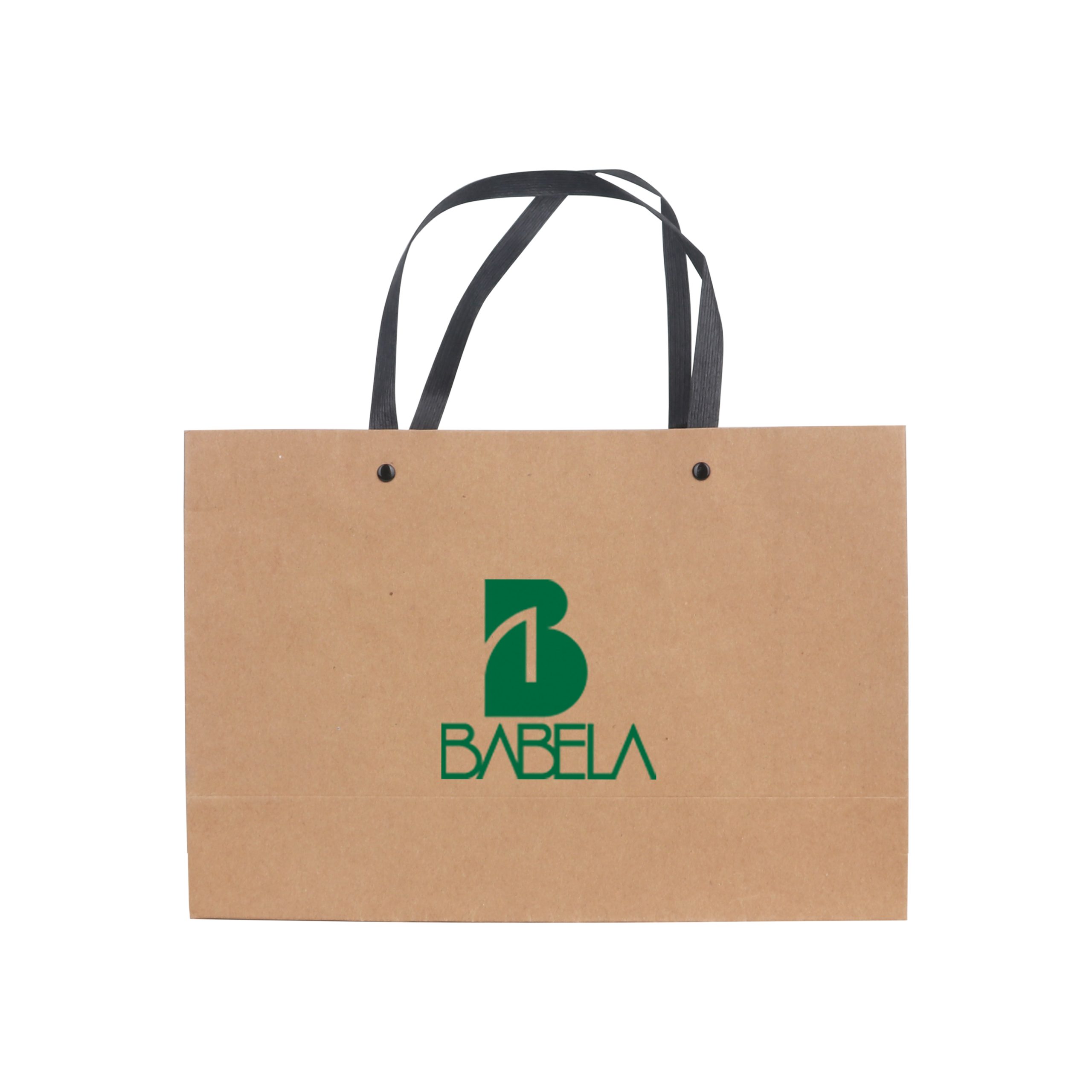 Small Crosswise Paper Bag with Knitted Handle(250 x 170 x 90mm) - Image 2