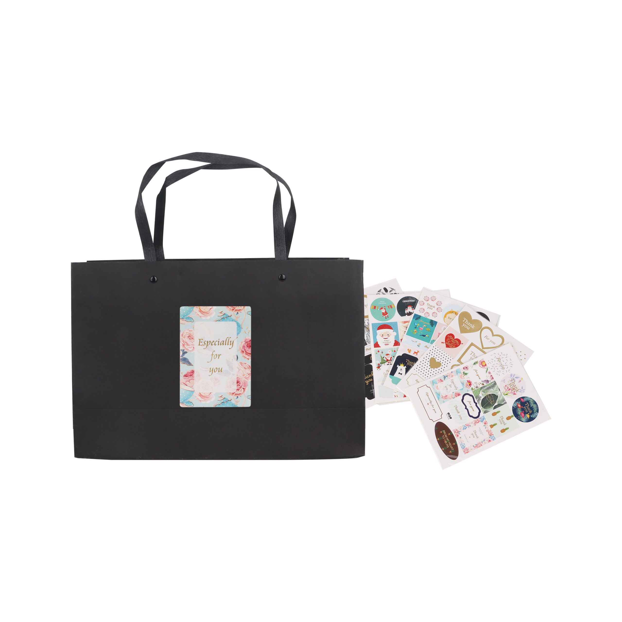 Small Crosswise Paper Bag with Knitted Handle(250 x 170 x 90mm) - Image 4