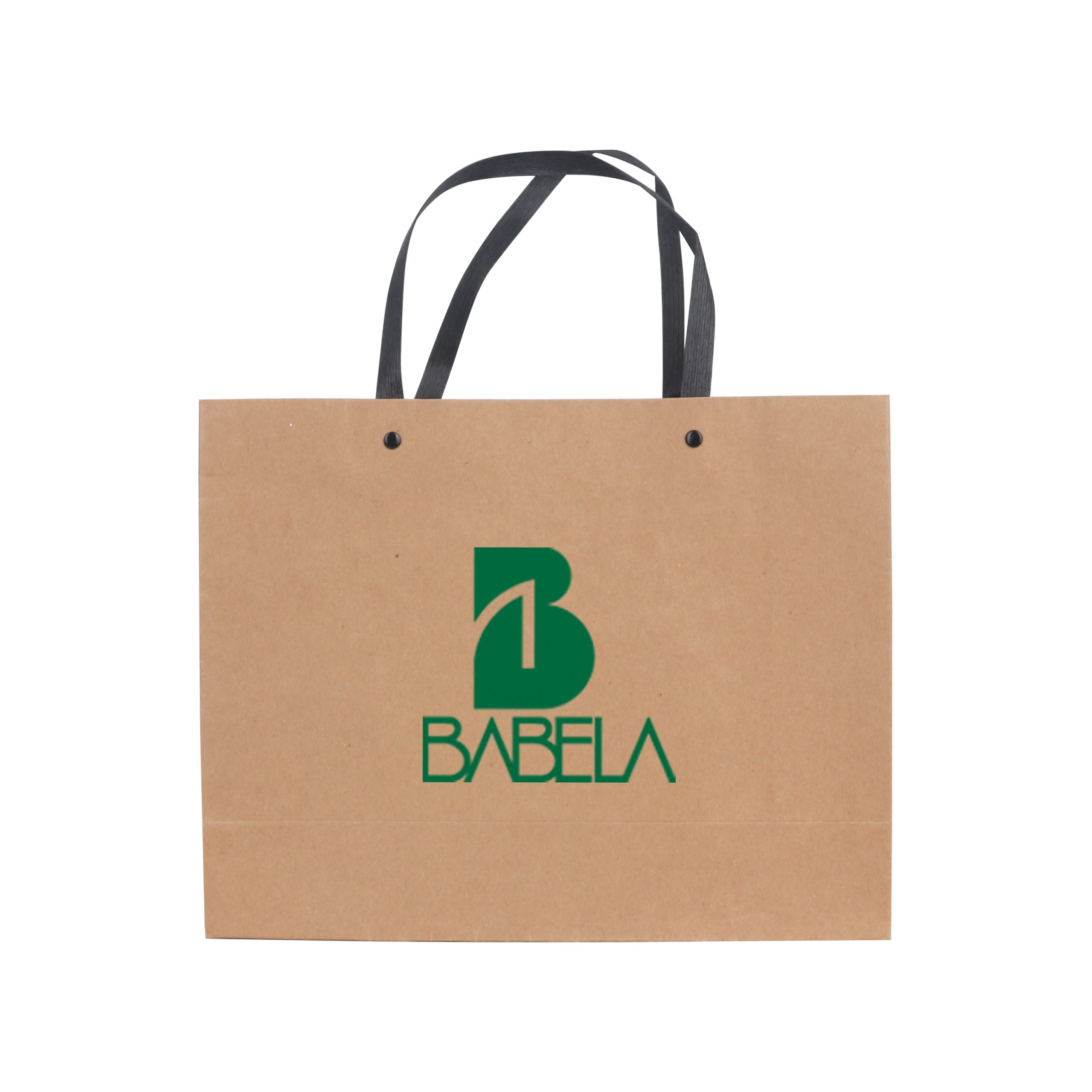 Medium Crosswise Paper Bag with Knitted Handle(320 x 250 x 110mm) - Image 2