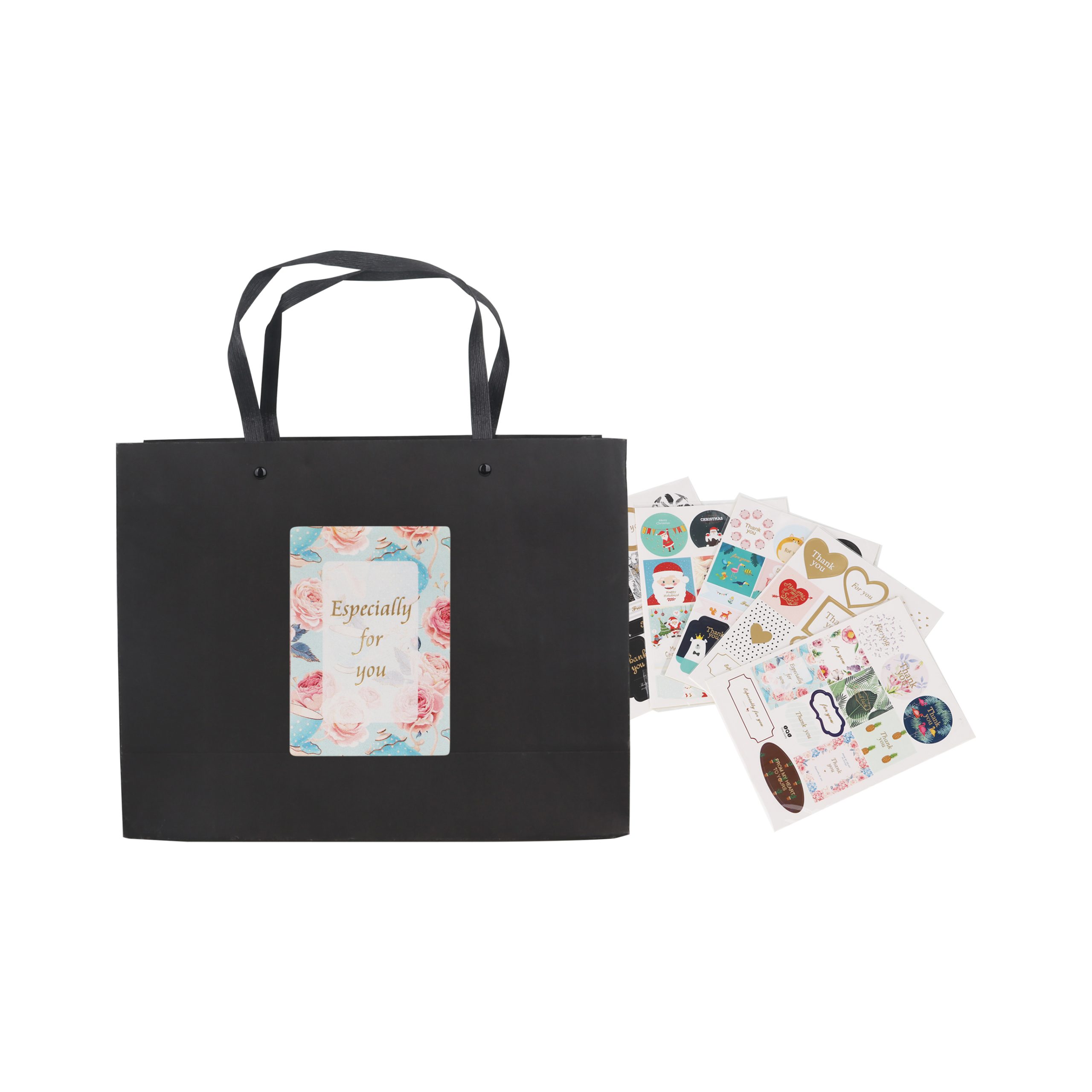 Medium Crosswise Paper Bag with Knitted Handle(320 x 250 x 110mm) - Image 4