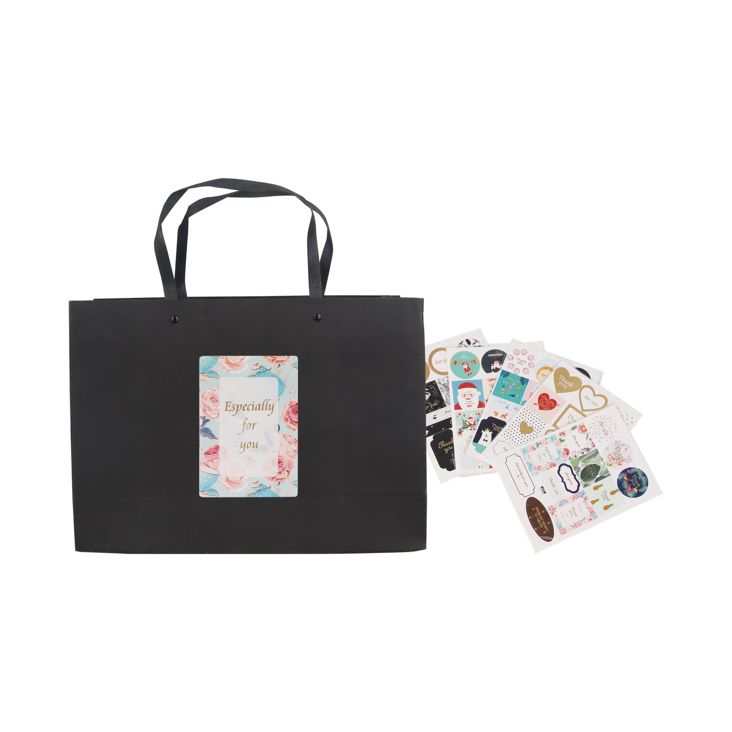 Large Crosswise Paper Bag with Knitted Handle(420 x 300 x 120mm) - Image 4