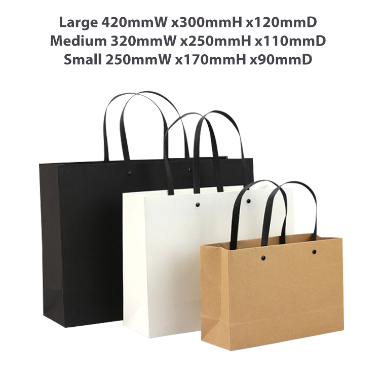 Large Crosswise Paper Bag with Knitted Handle(420 x 300 x 120mm) - Image 8