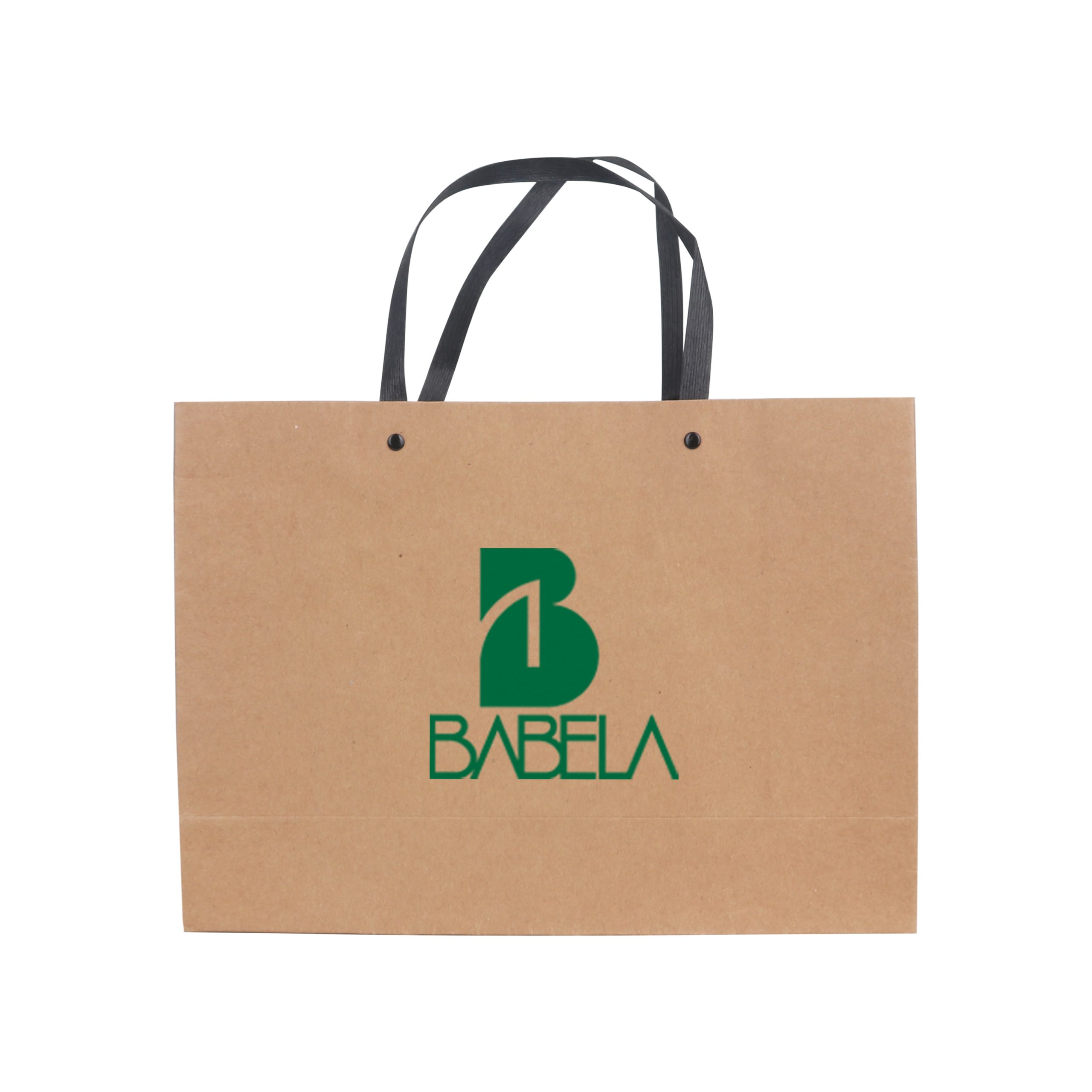 Large Crosswise Paper Bag with Knitted Handle(420 x 300 x 120mm) - Image 2