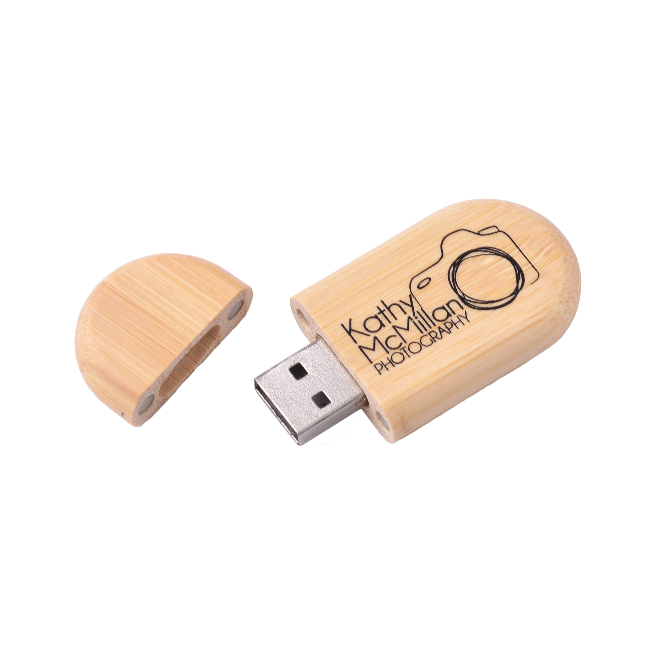 Oblong Wood Flash Drive - Image 9
