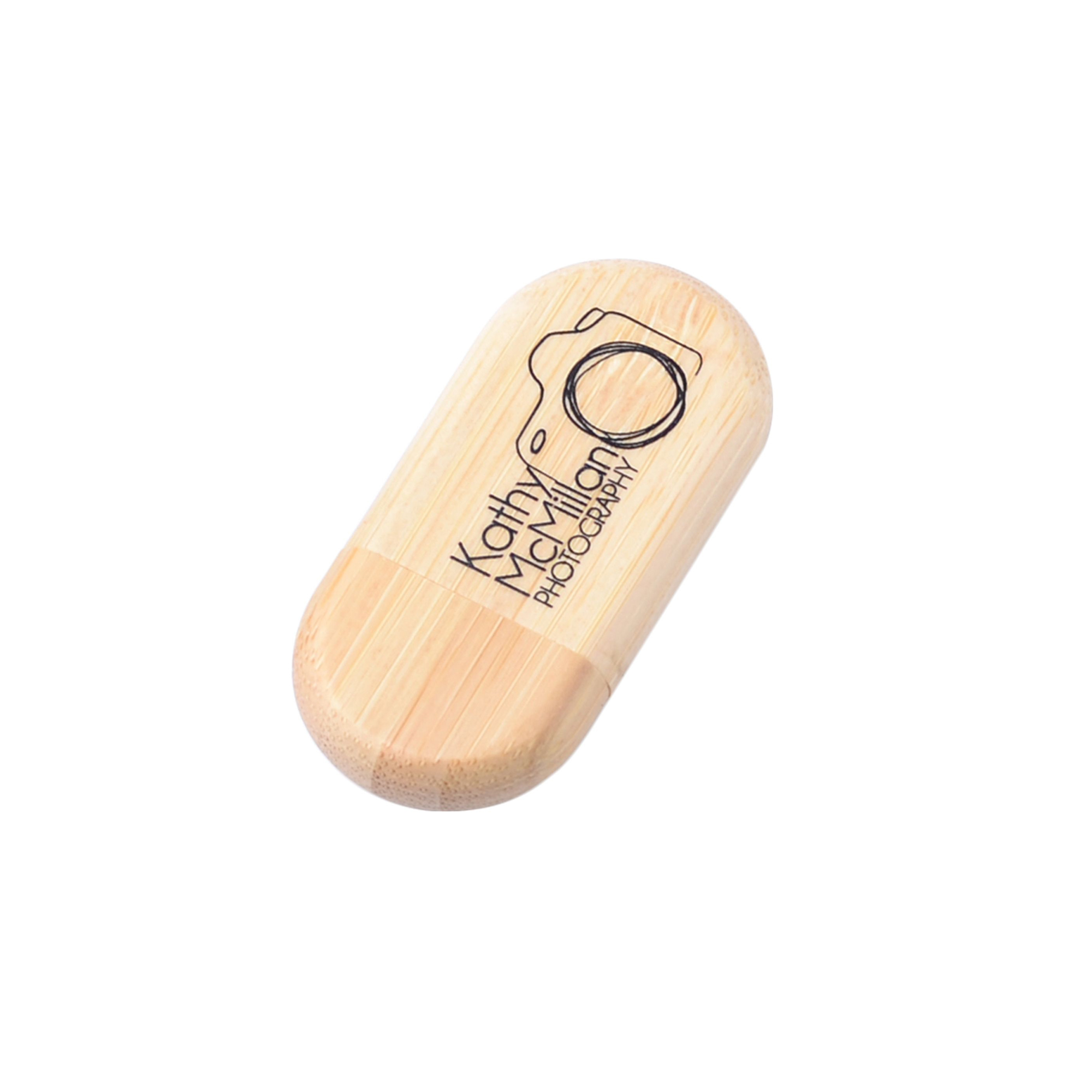 Oblong Wood Flash Drive - Image 2
