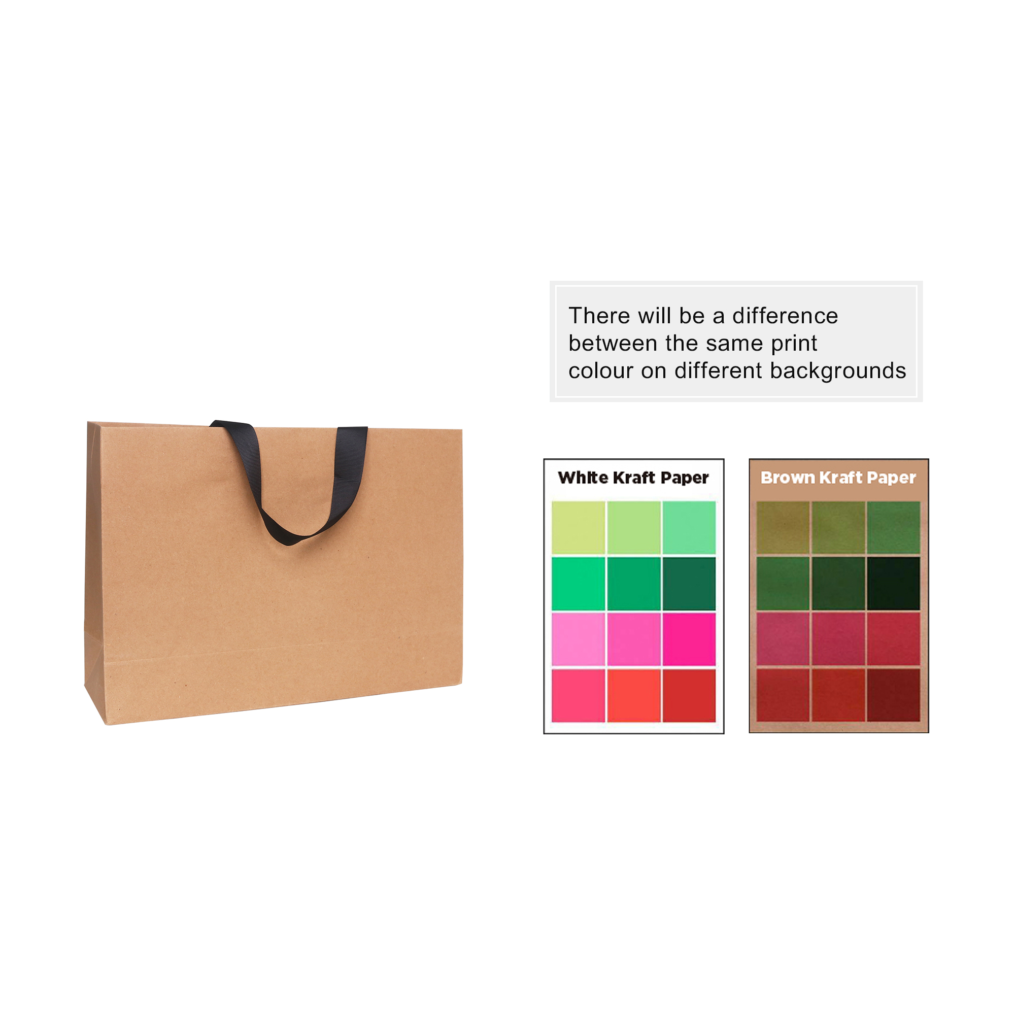 Medium Paper Bag with Flat Handle(320 x 220 x 100mm) - Image 5