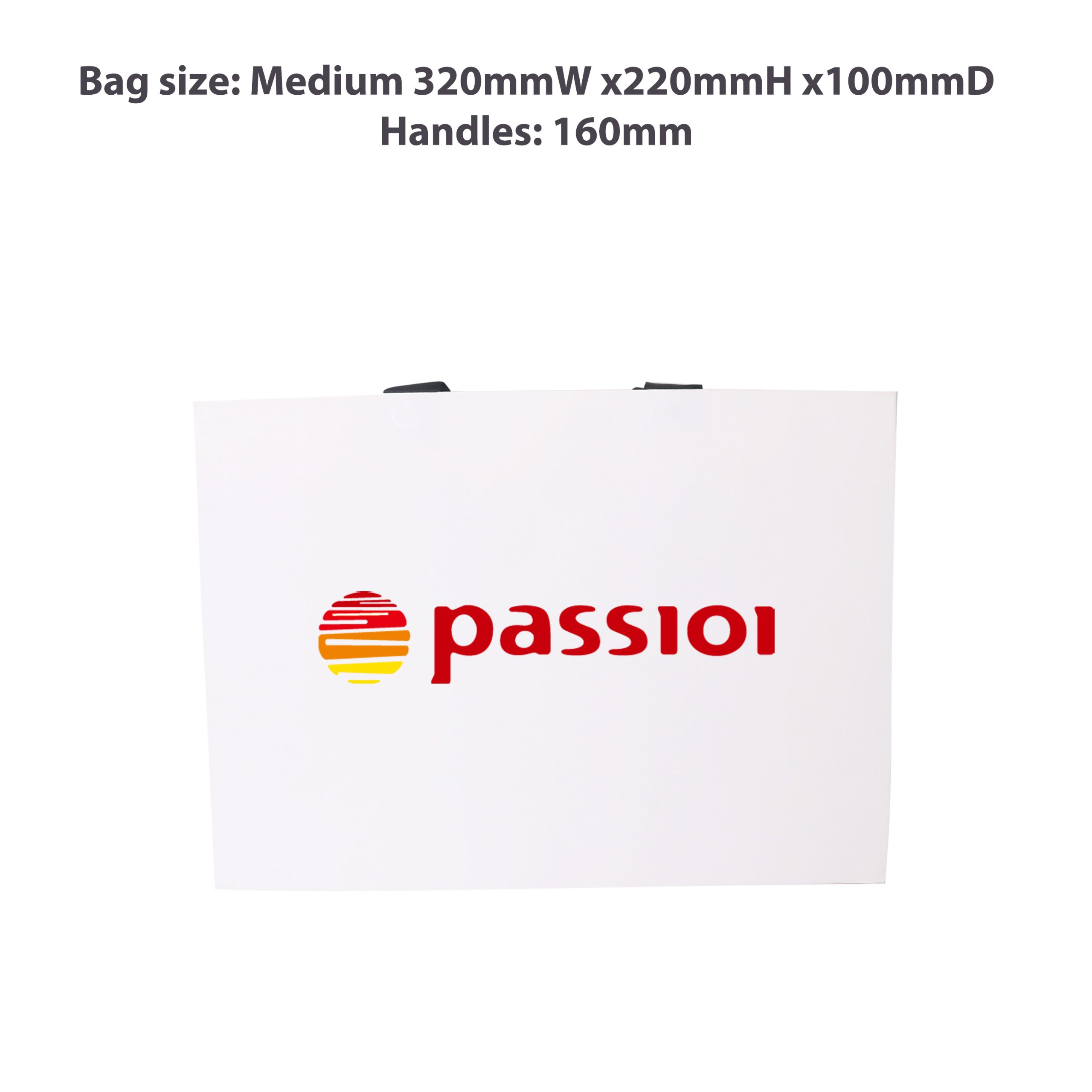 Medium Paper Bag with Flat Handle(320 x 220 x 100mm) - Image 3