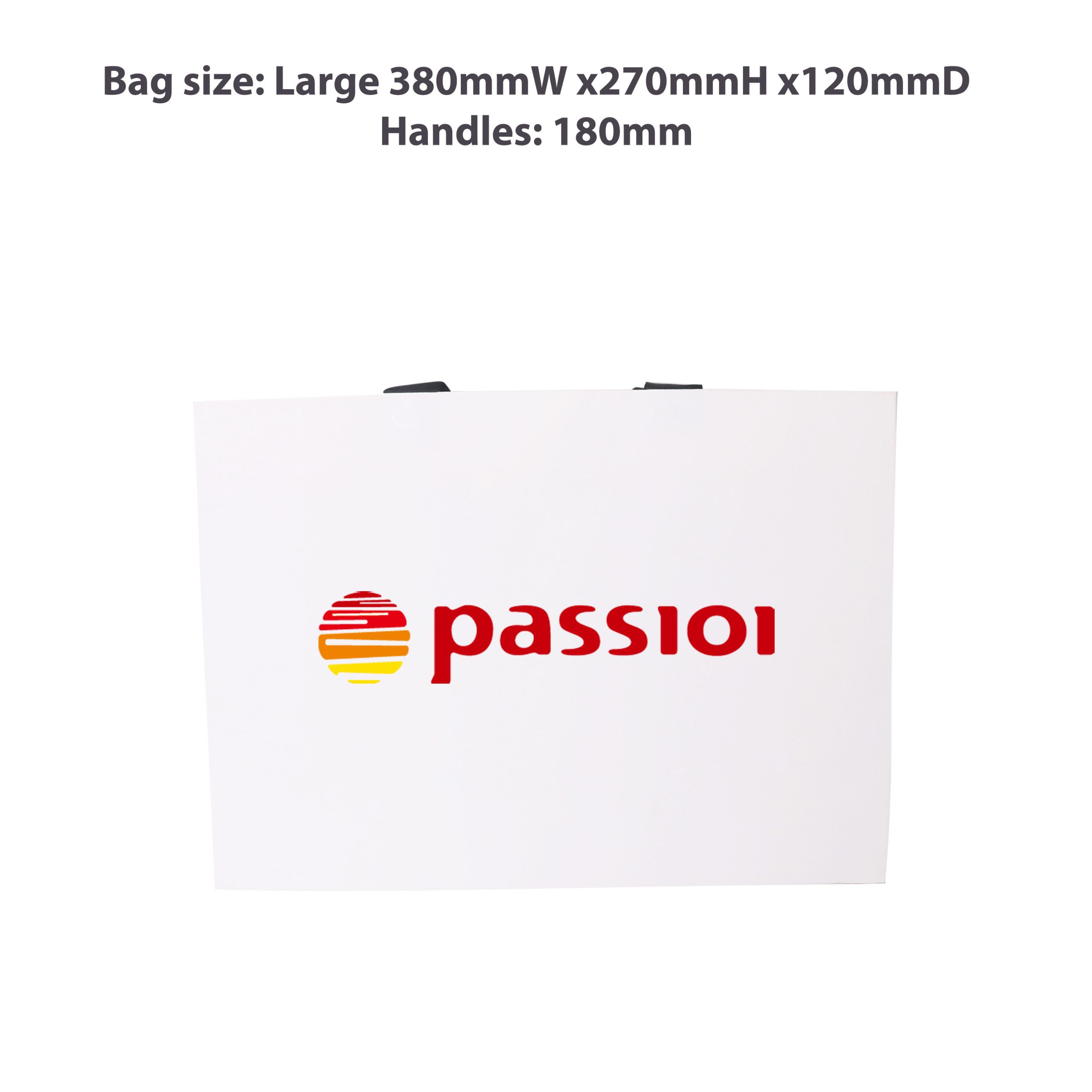 Large Paper Bag with Flat Handle(380 x 270 x 120mm) - Image 3
